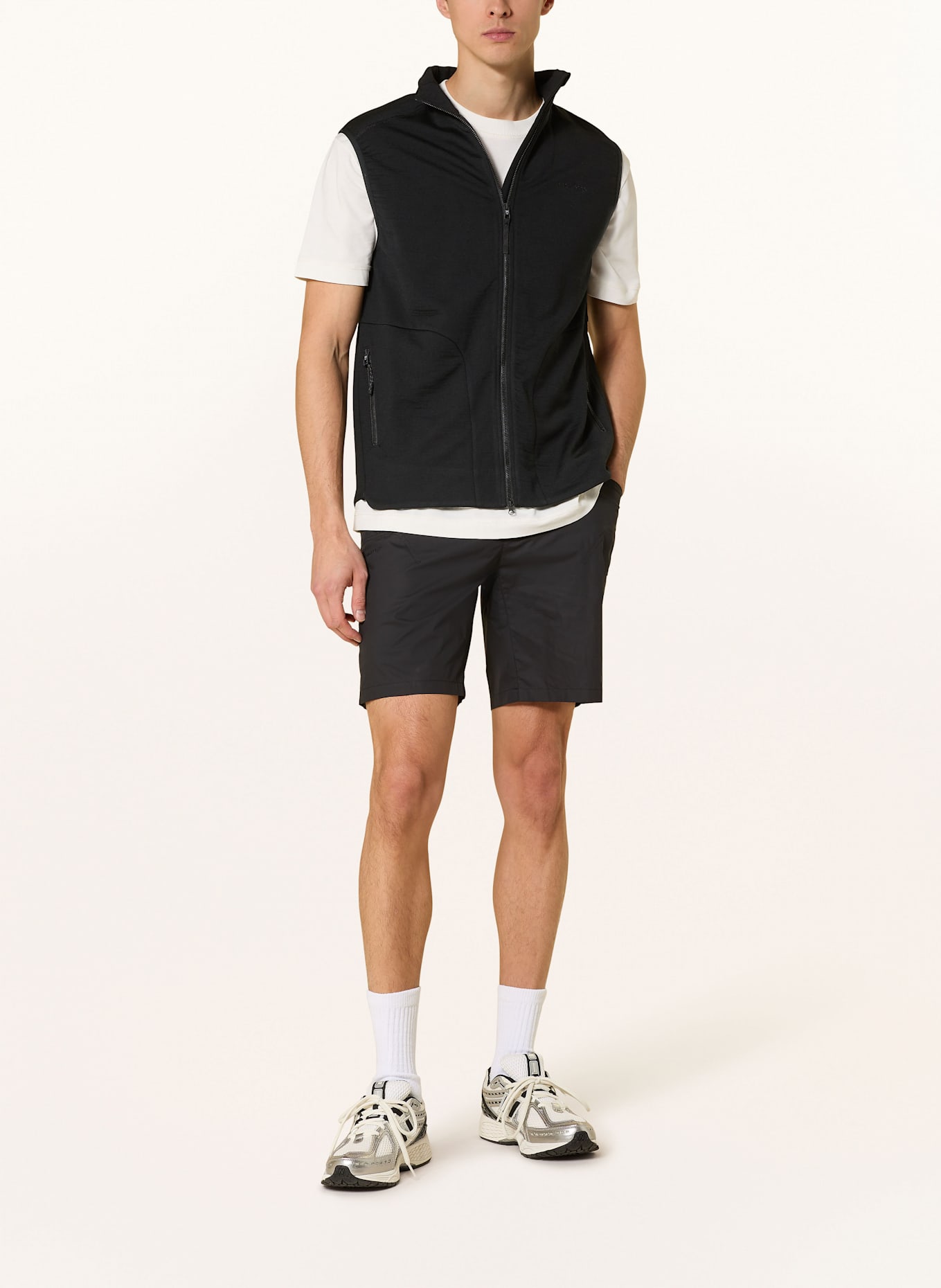 KnowledgeCotton Apparel Functional merino wool vest: BLACK