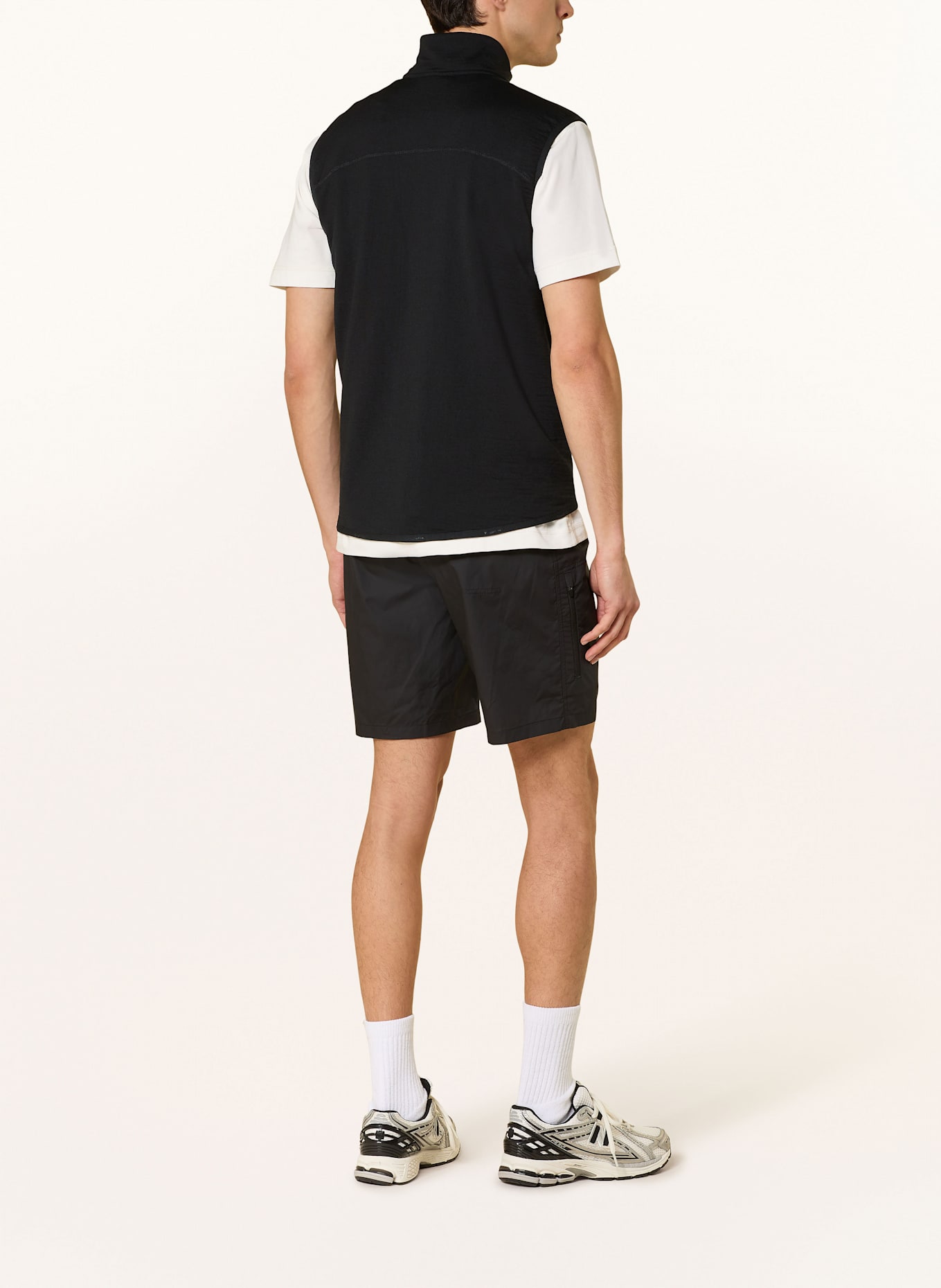 KnowledgeCotton Apparel Functional merino wool vest: BLACK