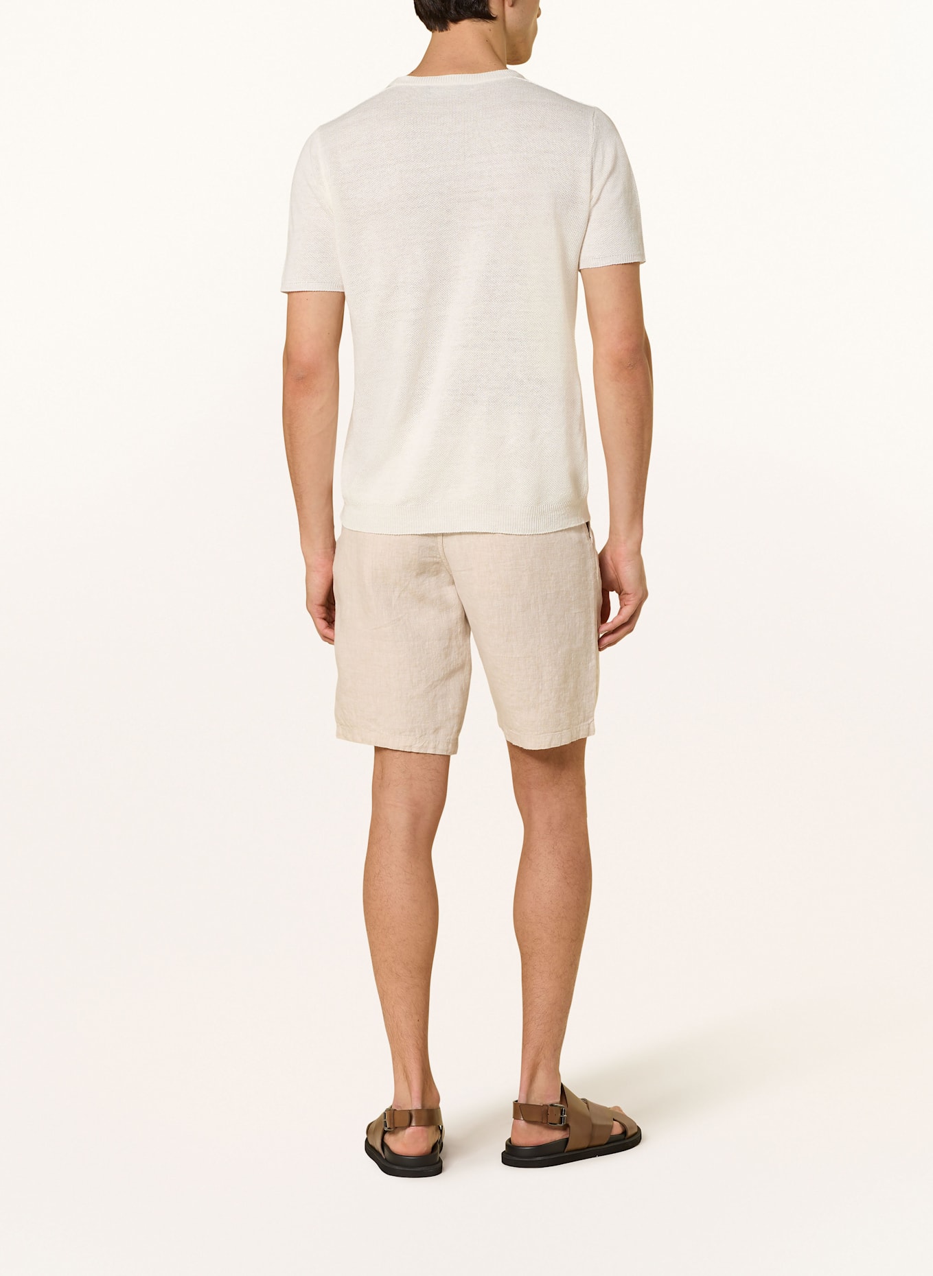 KnowledgeCotton Apparel Leinenshorts FIG Loose Fit: HELLGRAU