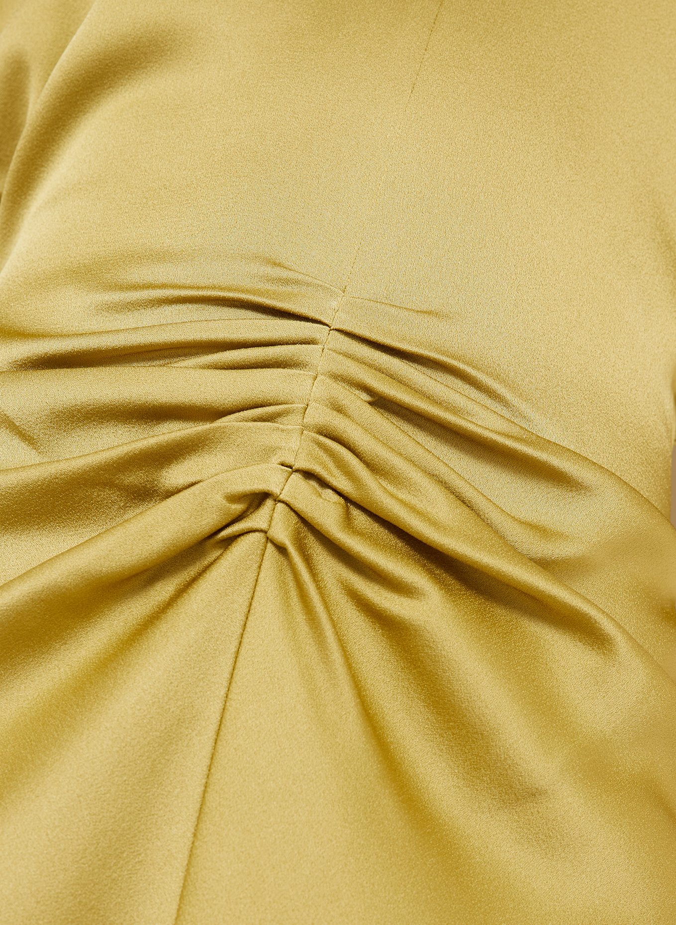 VICTORIA BECKHAM Satinkleid: OLIV