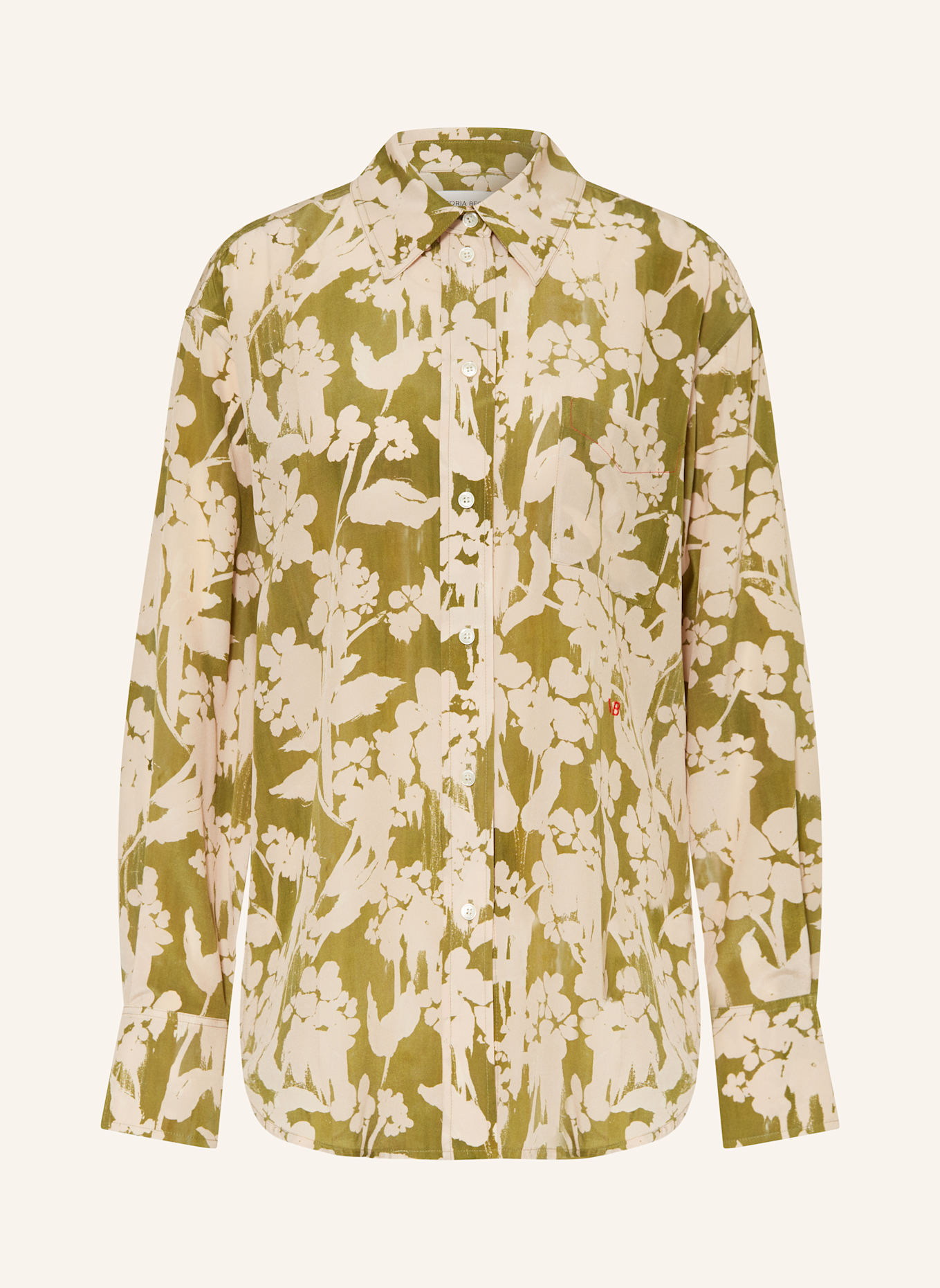 VICTORIA BECKHAM Koszula z jedwabiu: 9353 PARAKEET / BLUSH