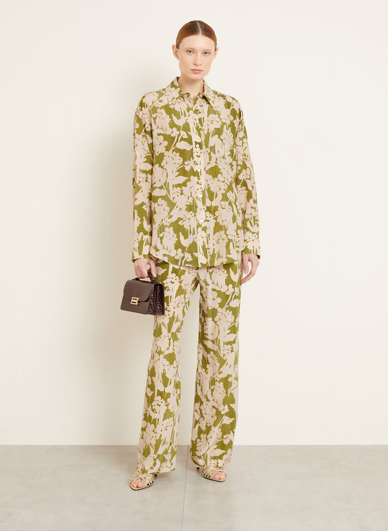 VICTORIA BECKHAM Koszula z jedwabiu: 9353 PARAKEET / BLUSH