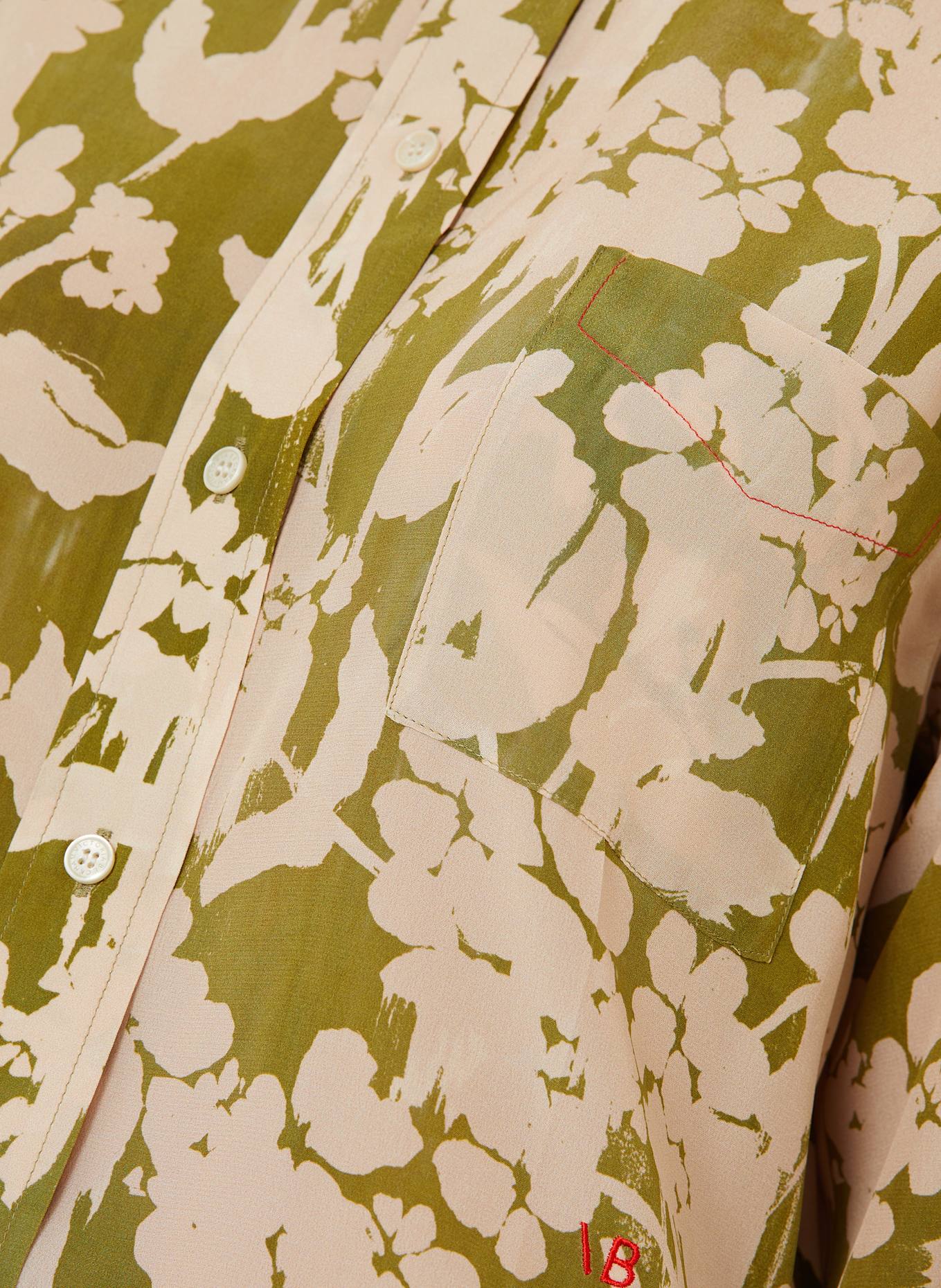 VICTORIA BECKHAM Koszula z jedwabiu: 9353 PARAKEET / BLUSH