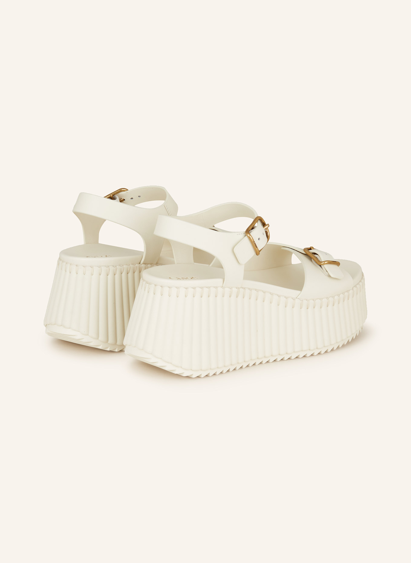 Chloé Plateau-Sandalen NAMA: WEISS