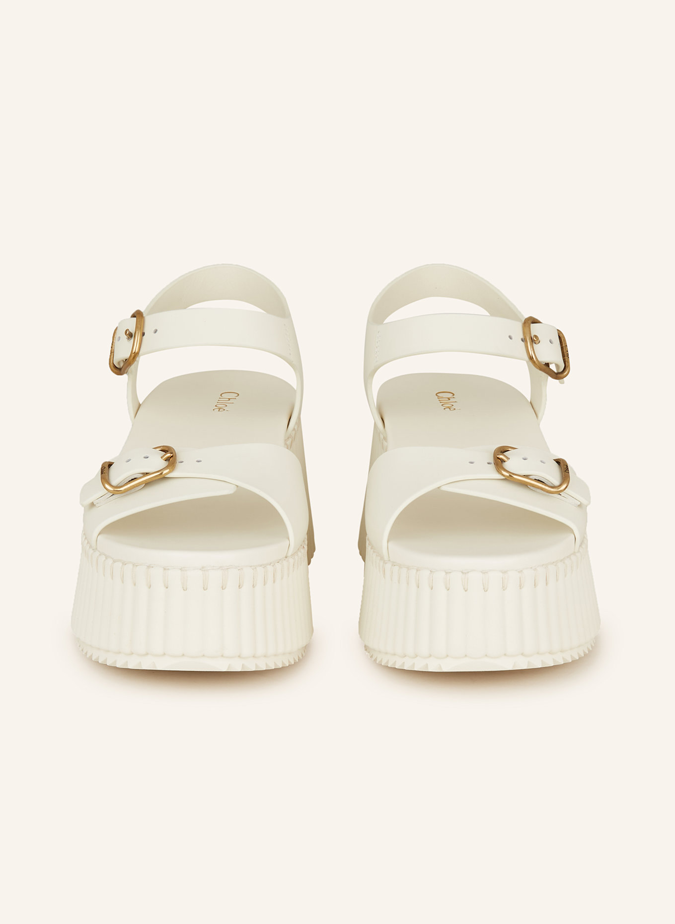 Chloé Plateau-Sandalen NAMA: WEISS