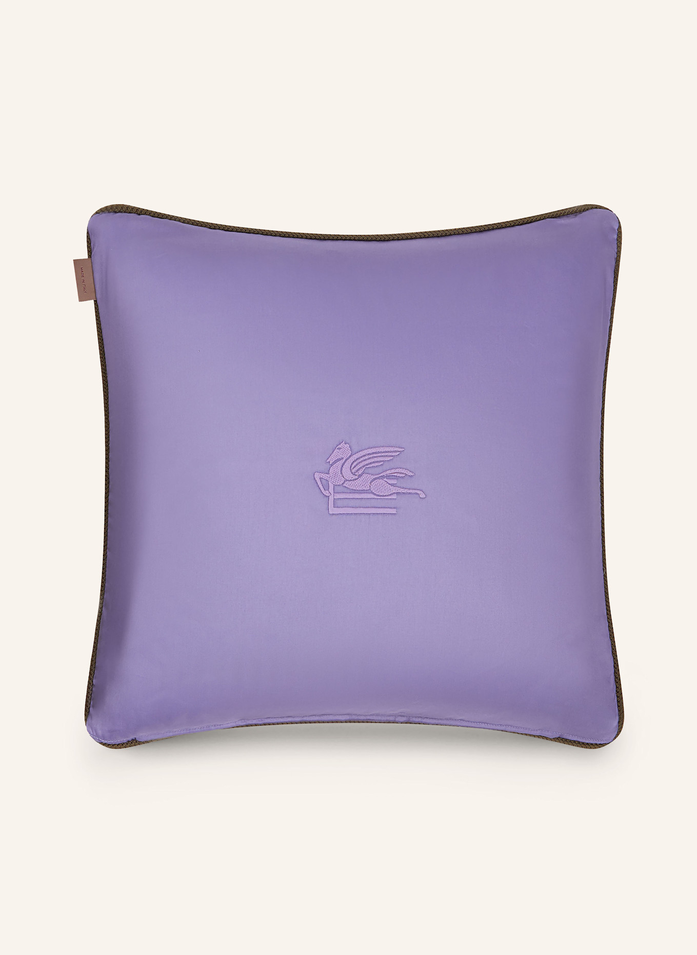 ETRO Home Dekoracyjna poduszka z satyny: LILA / JASNONIEBIESKI / JASNOŻÓŁTY