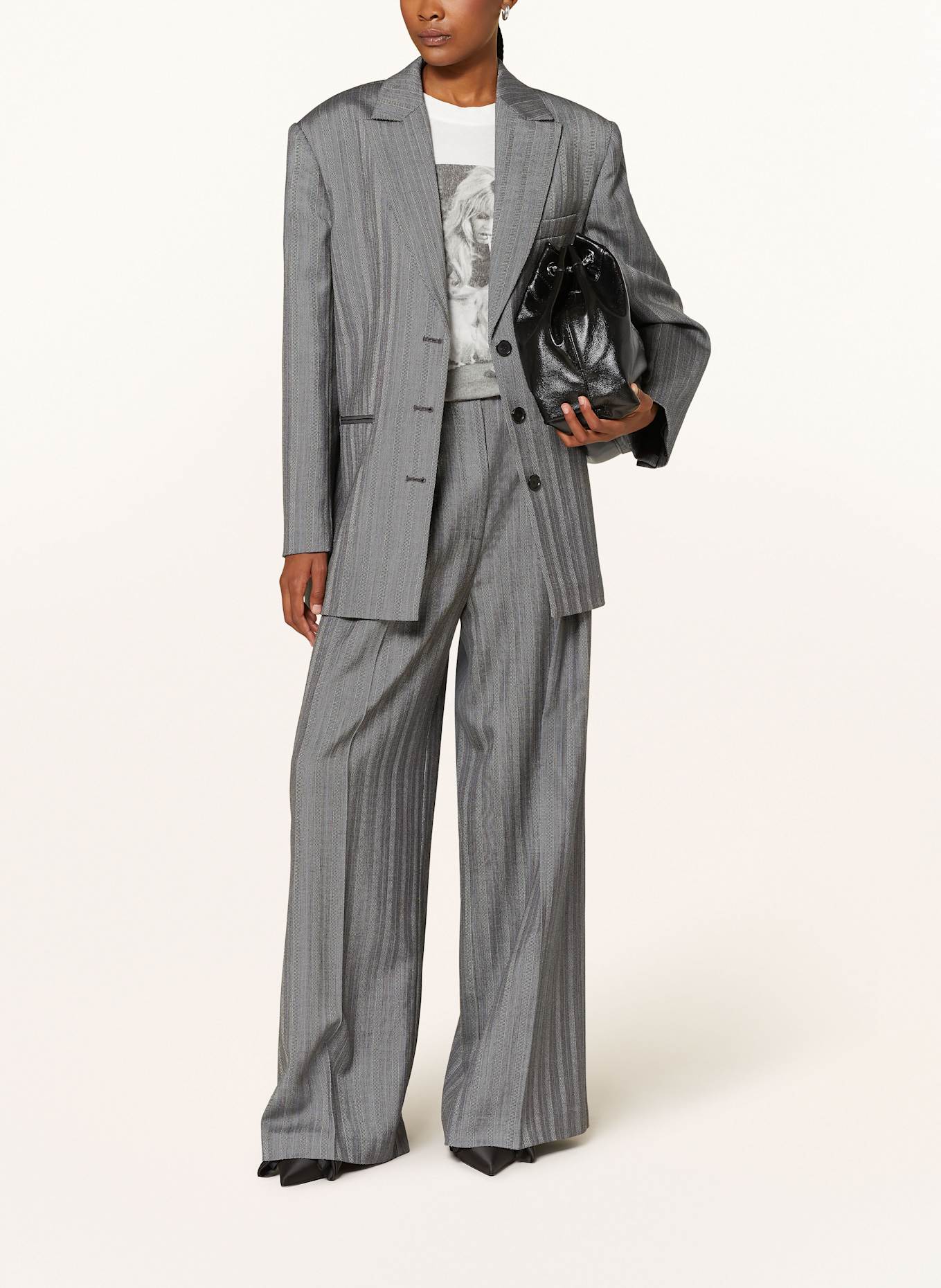 ANINE BING Spodnie marlena LOU: SZARY