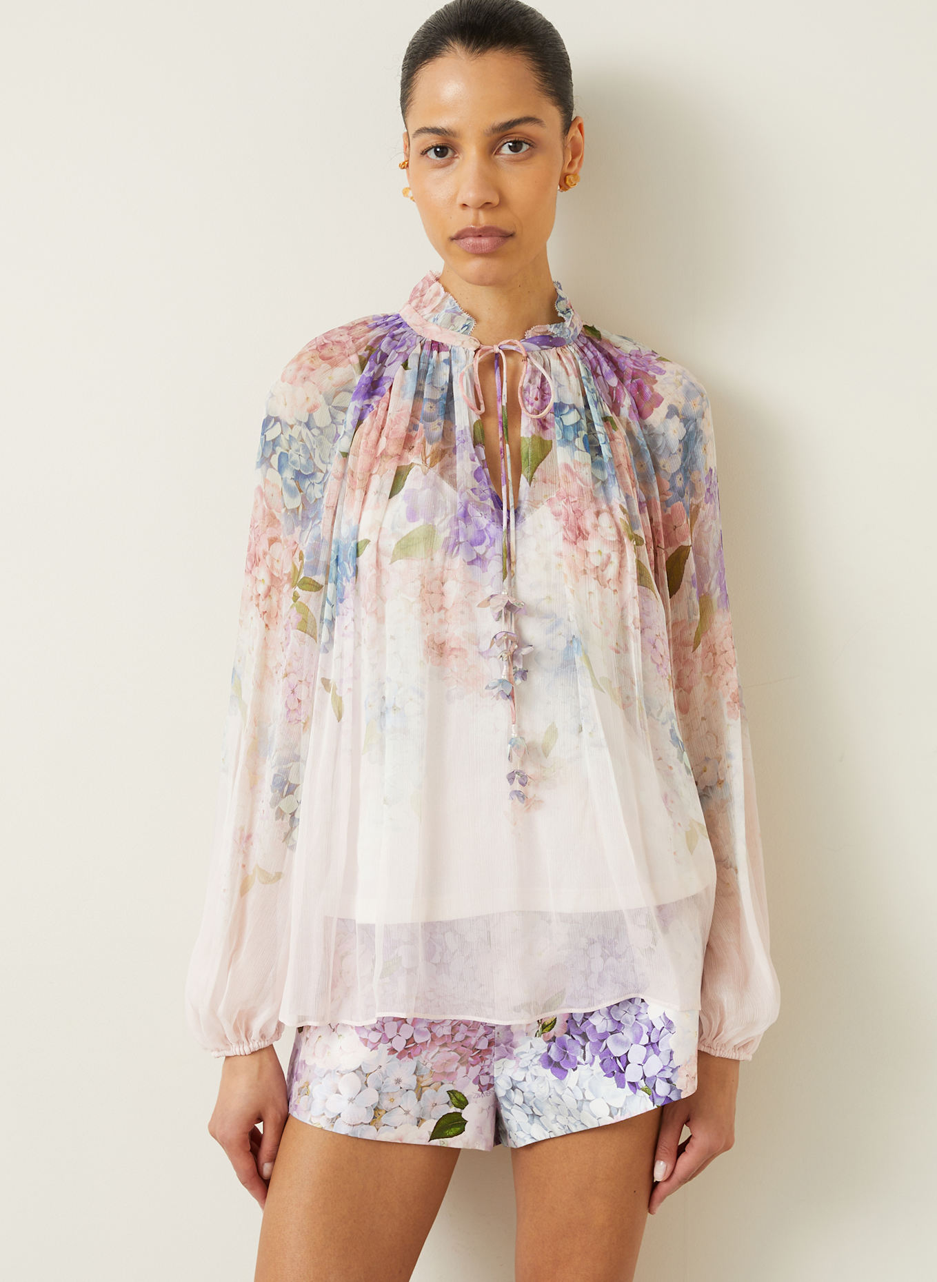 ZIMMERMANN Bluse DAWNING: HELLROSA / HELLLILA / BLAU