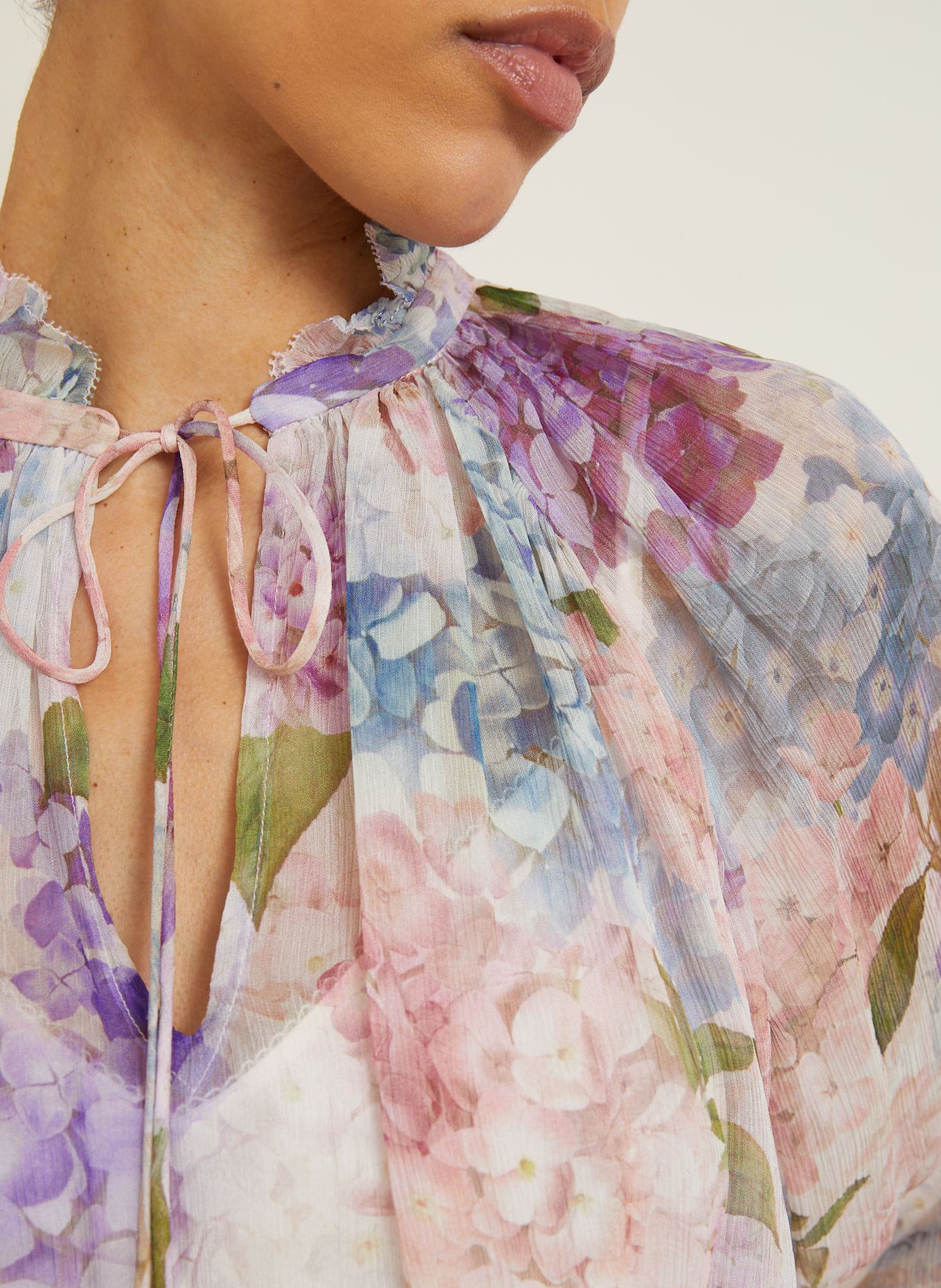 ZIMMERMANN Bluse DAWNING: HELLROSA / HELLLILA / BLAU