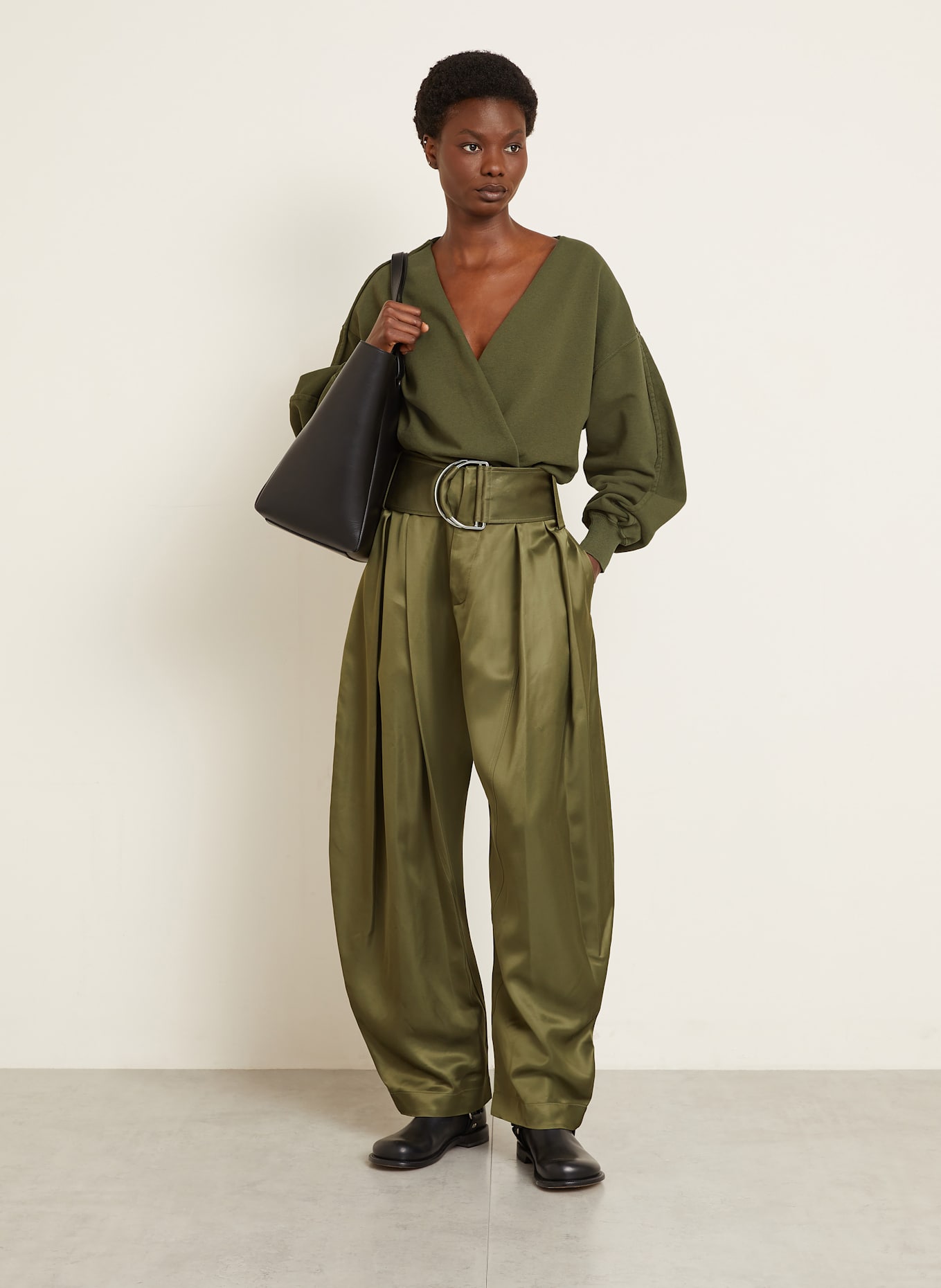 JW ANDERSON Satinhose: KHAKI