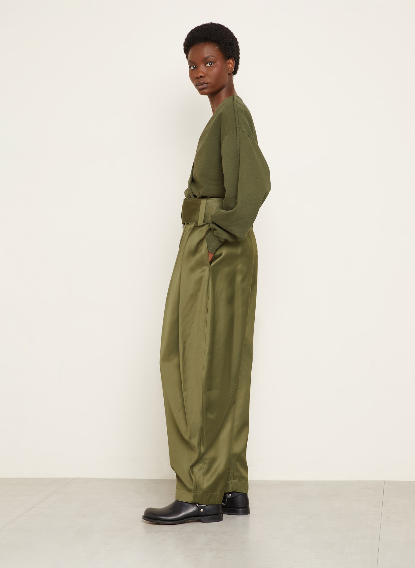 JW ANDERSON Satinhose: KHAKI