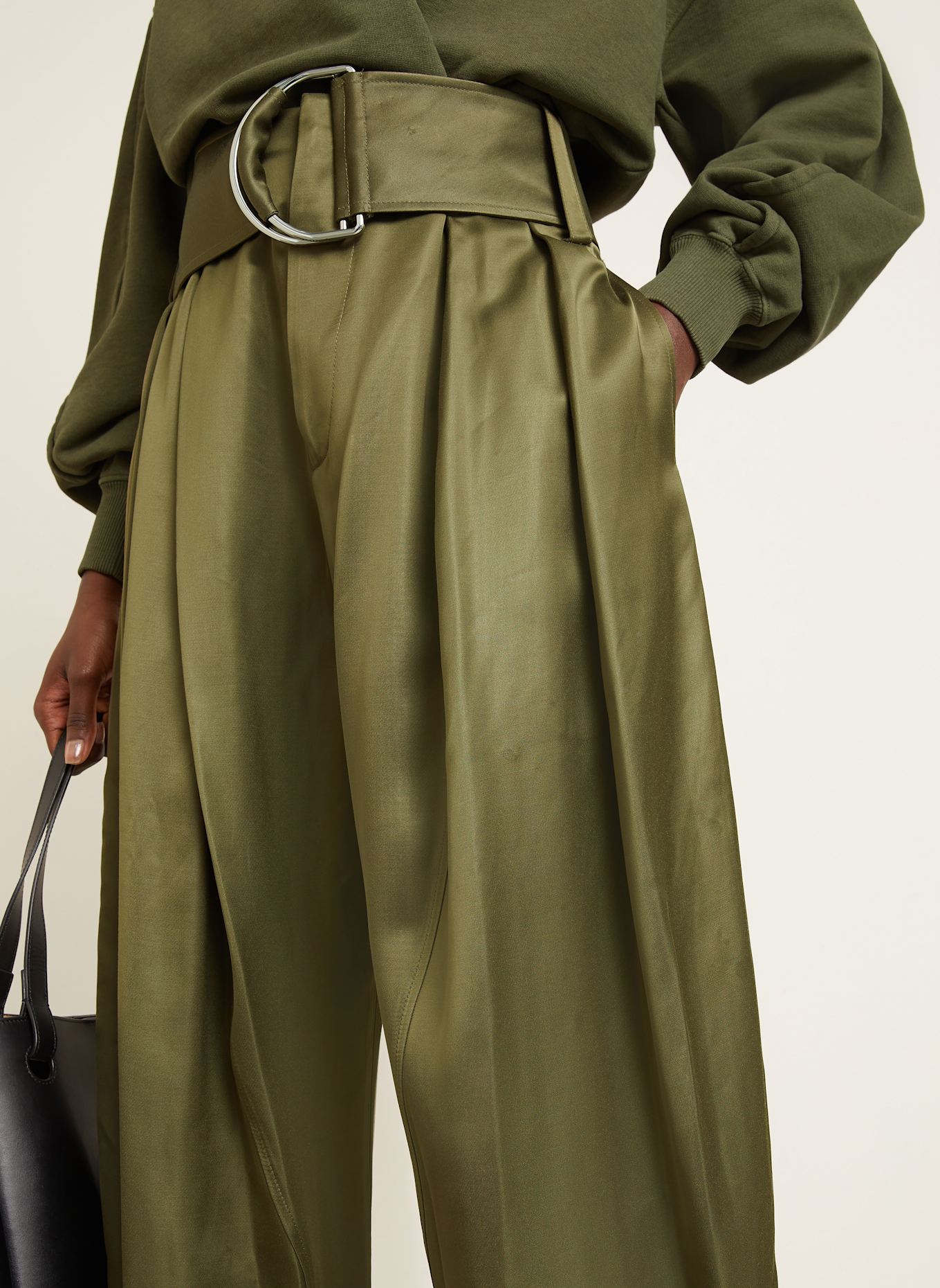 JW ANDERSON Satinhose: KHAKI