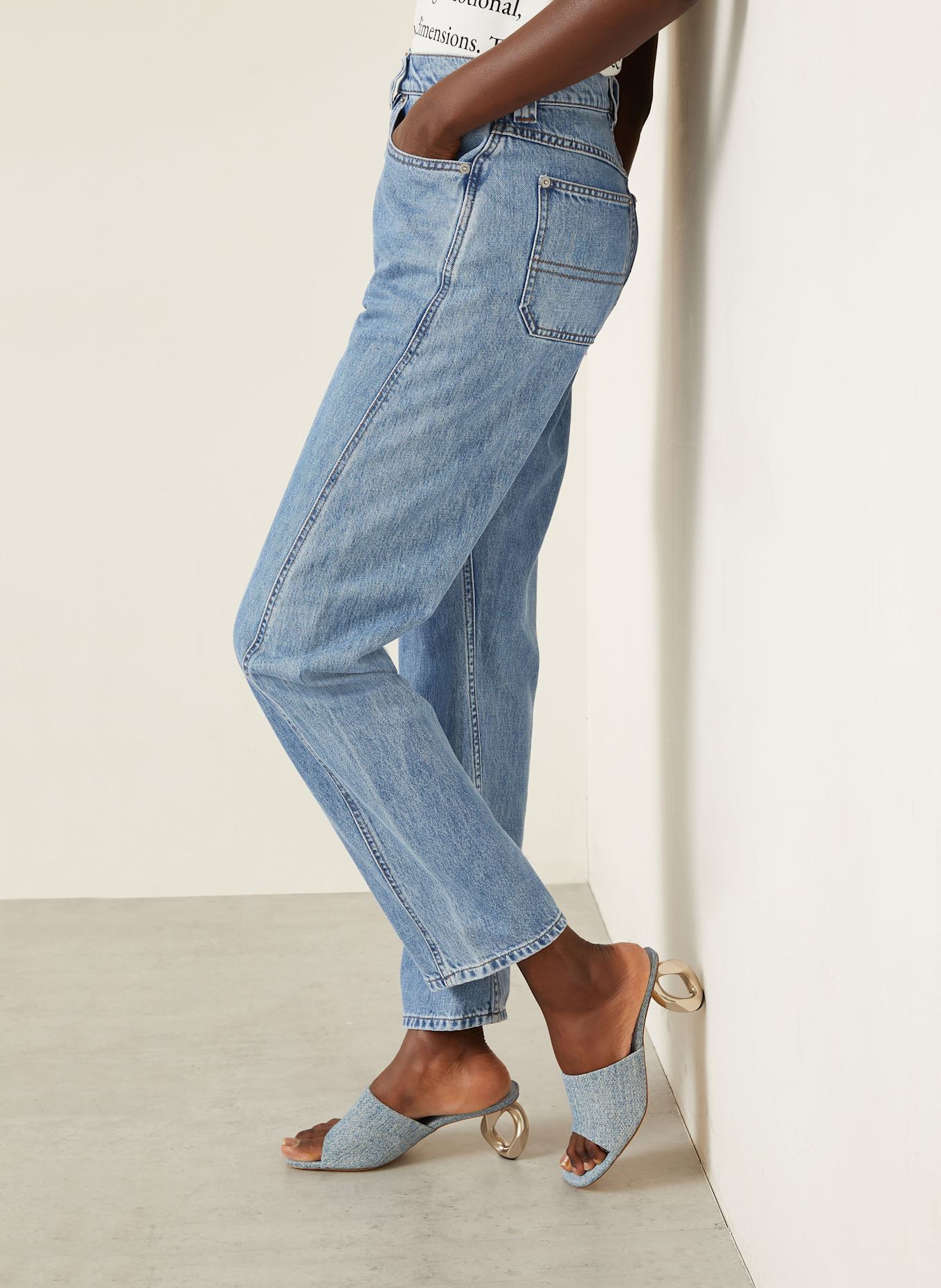 JW ANDERSON Jeansy barrel TWISTED: 804 LIGHT BLUE