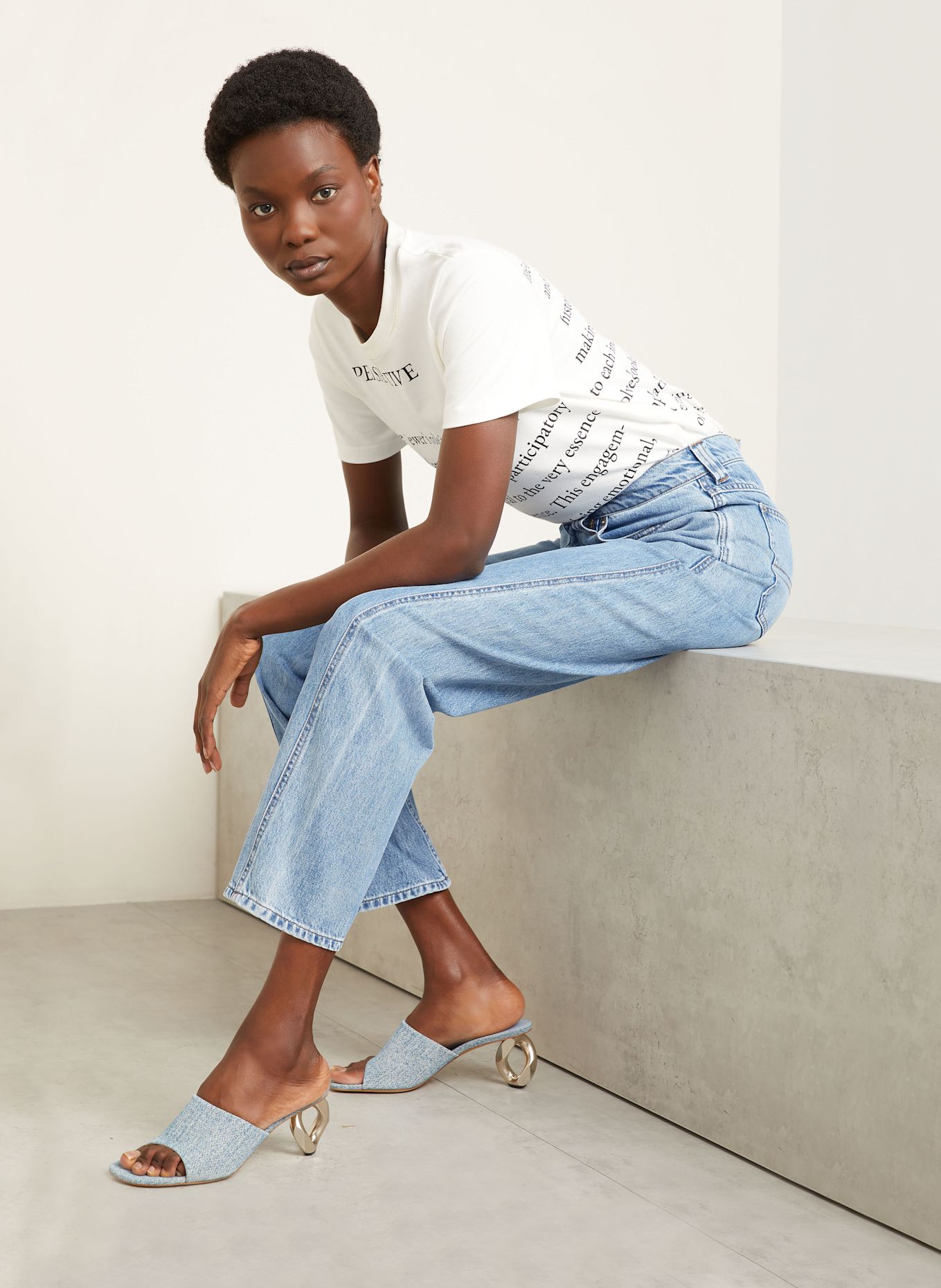 JW ANDERSON Jeansy barrel TWISTED: 804 LIGHT BLUE