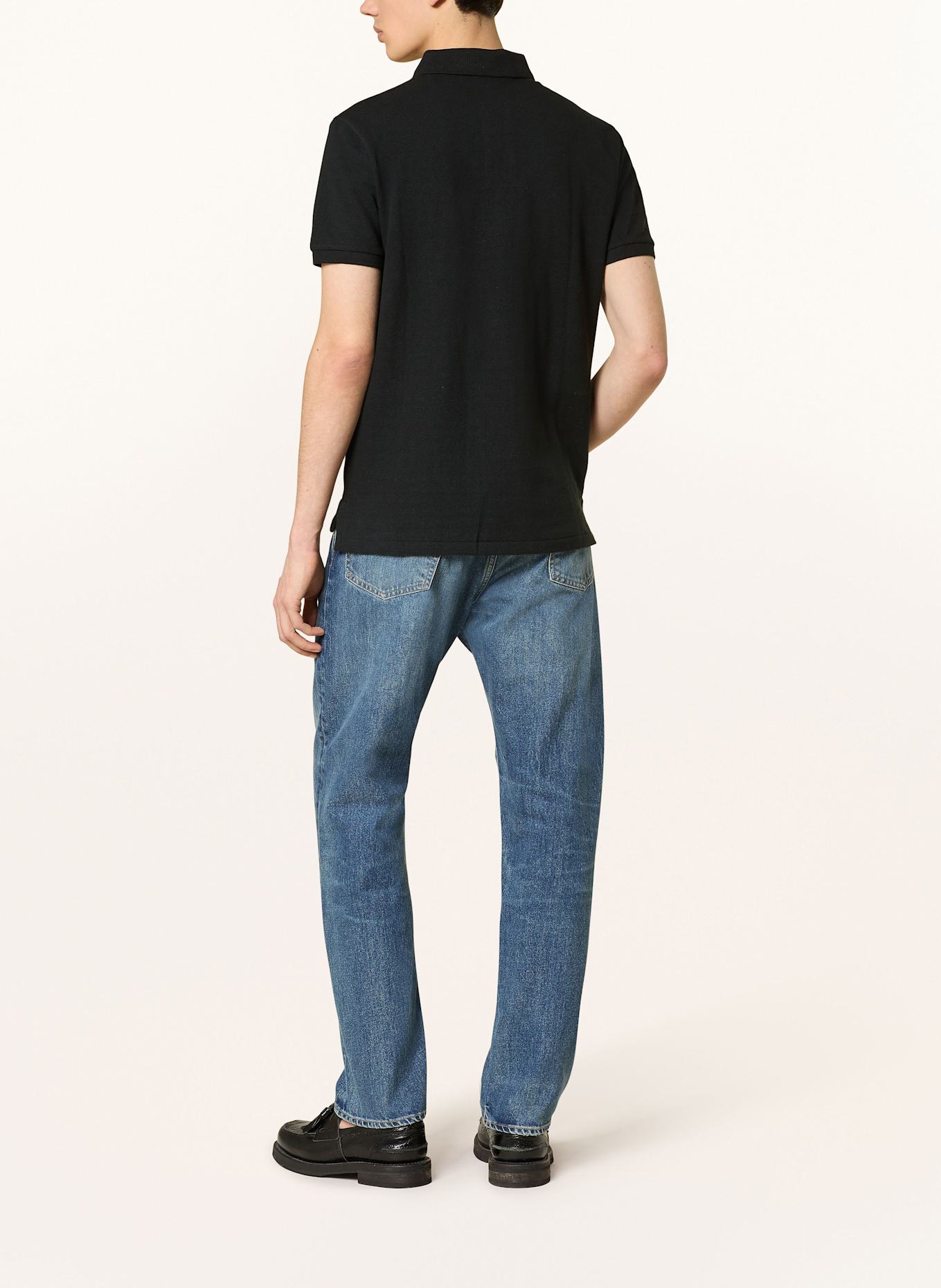 POLO RALPH LAUREN Piqué-Poloshirt Custom Slim Fit: SCHWARZ