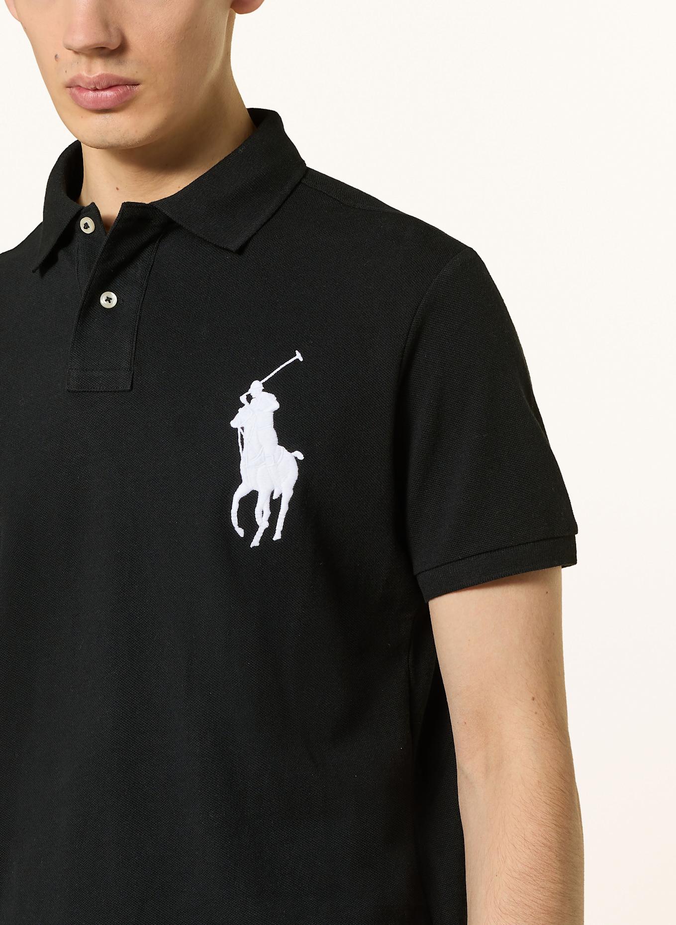 POLO RALPH LAUREN Piqué-Poloshirt Custom Slim Fit: SCHWARZ
