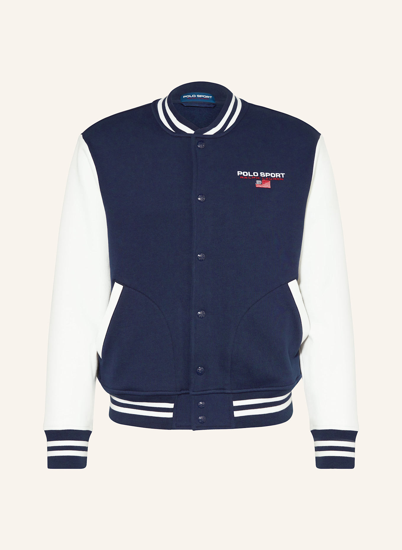 POLO SPORT College-Jacke: DUNKELBLAU / WEISS