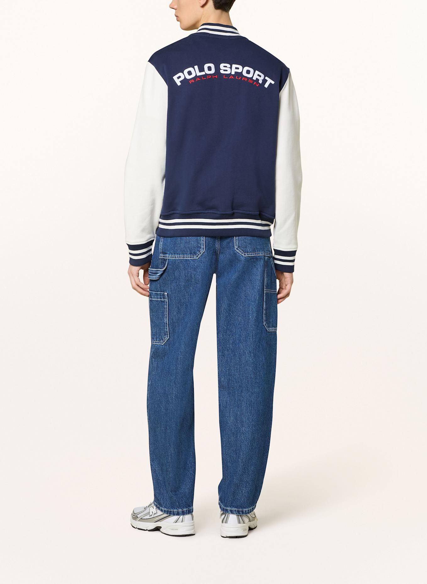 POLO SPORT College-Jacke: DUNKELBLAU / WEISS