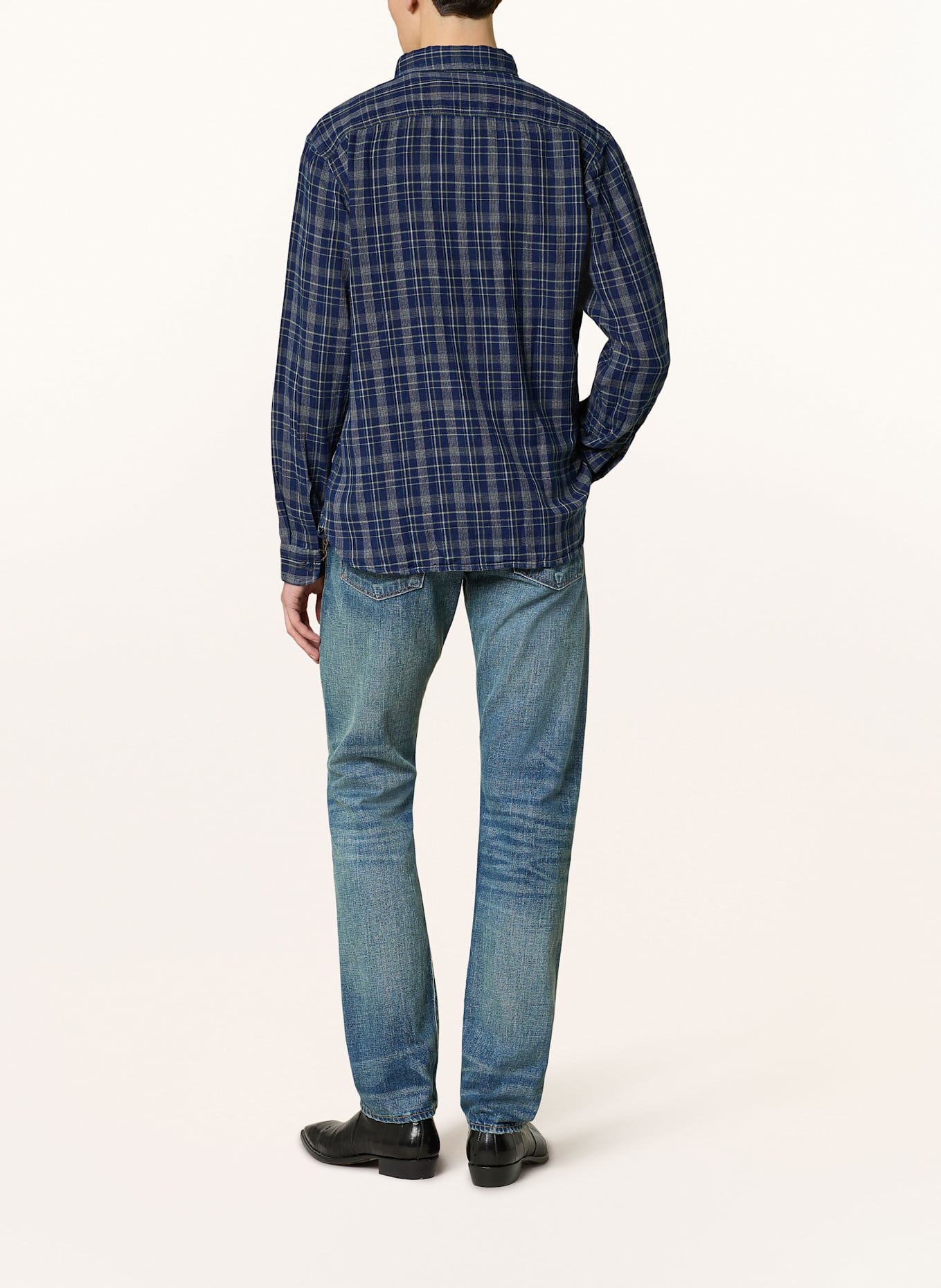 RRL Košile Regular Fit: TMAVĚ MODRÁ / KRÉMOVÁ / SVĚTLE ZELENÁ