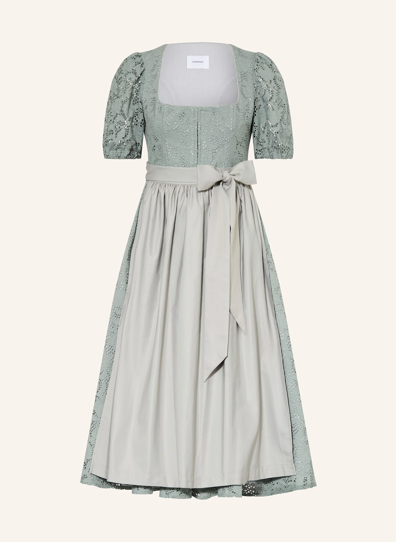 LIMBERRY Dirndl MAEVA with broderie anglaise: GREEN