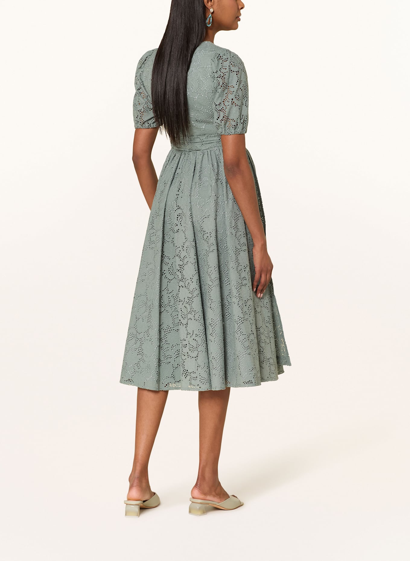 LIMBERRY Dirndl MAEVA with broderie anglaise: GREEN