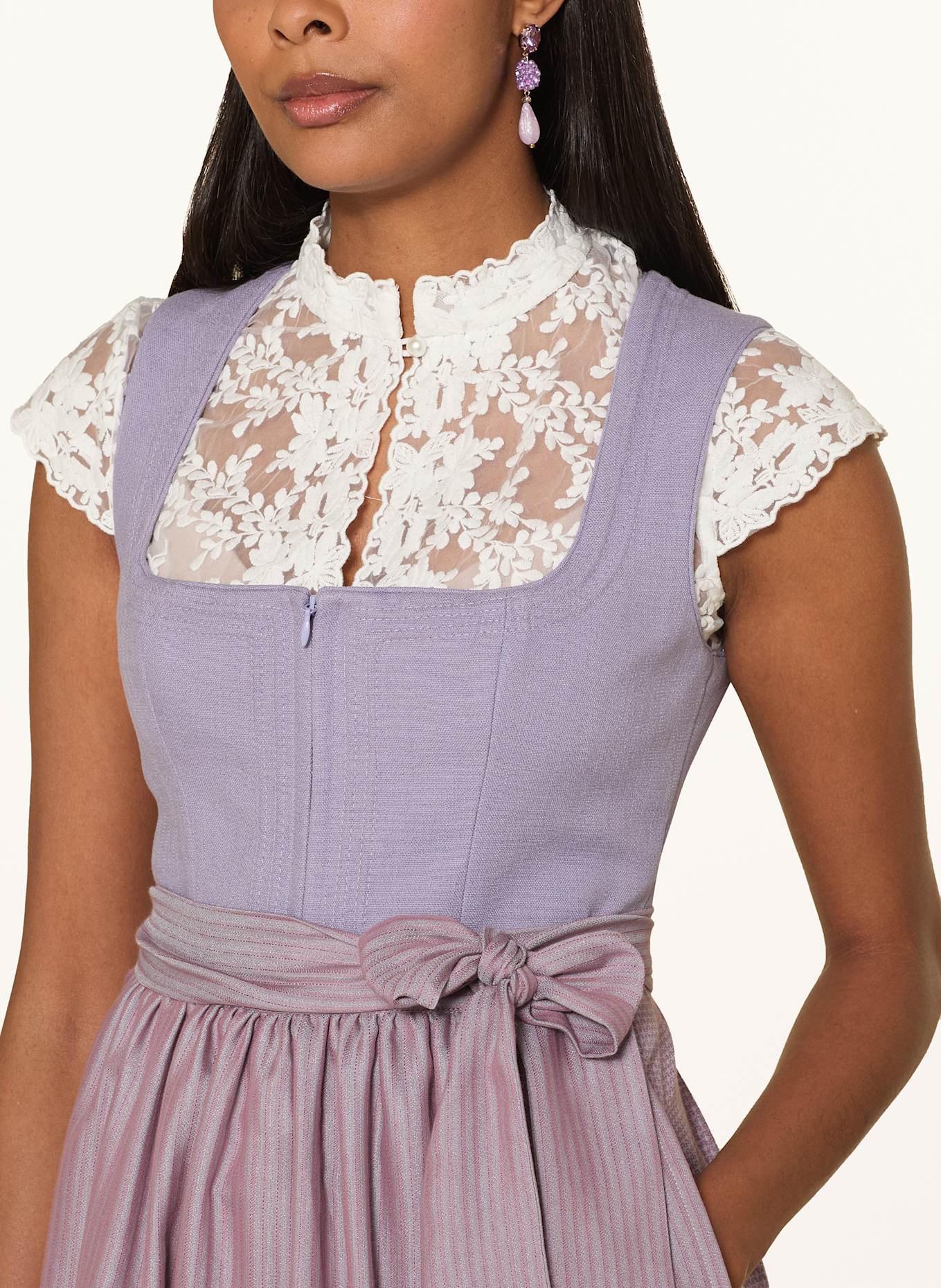 LIMBERRY Lace dirndl blouse ESTHER: WHITE