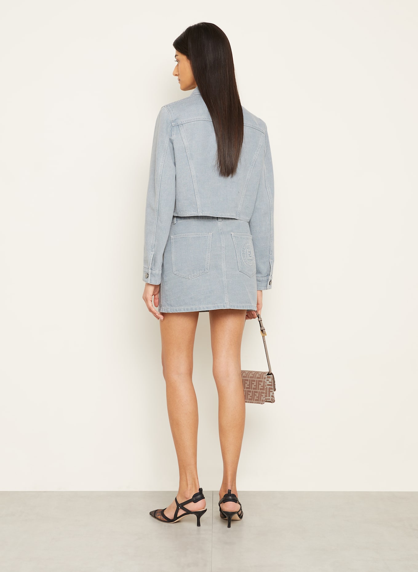 FENDI Kurtka jeansowa: JASNONIEBIESKI