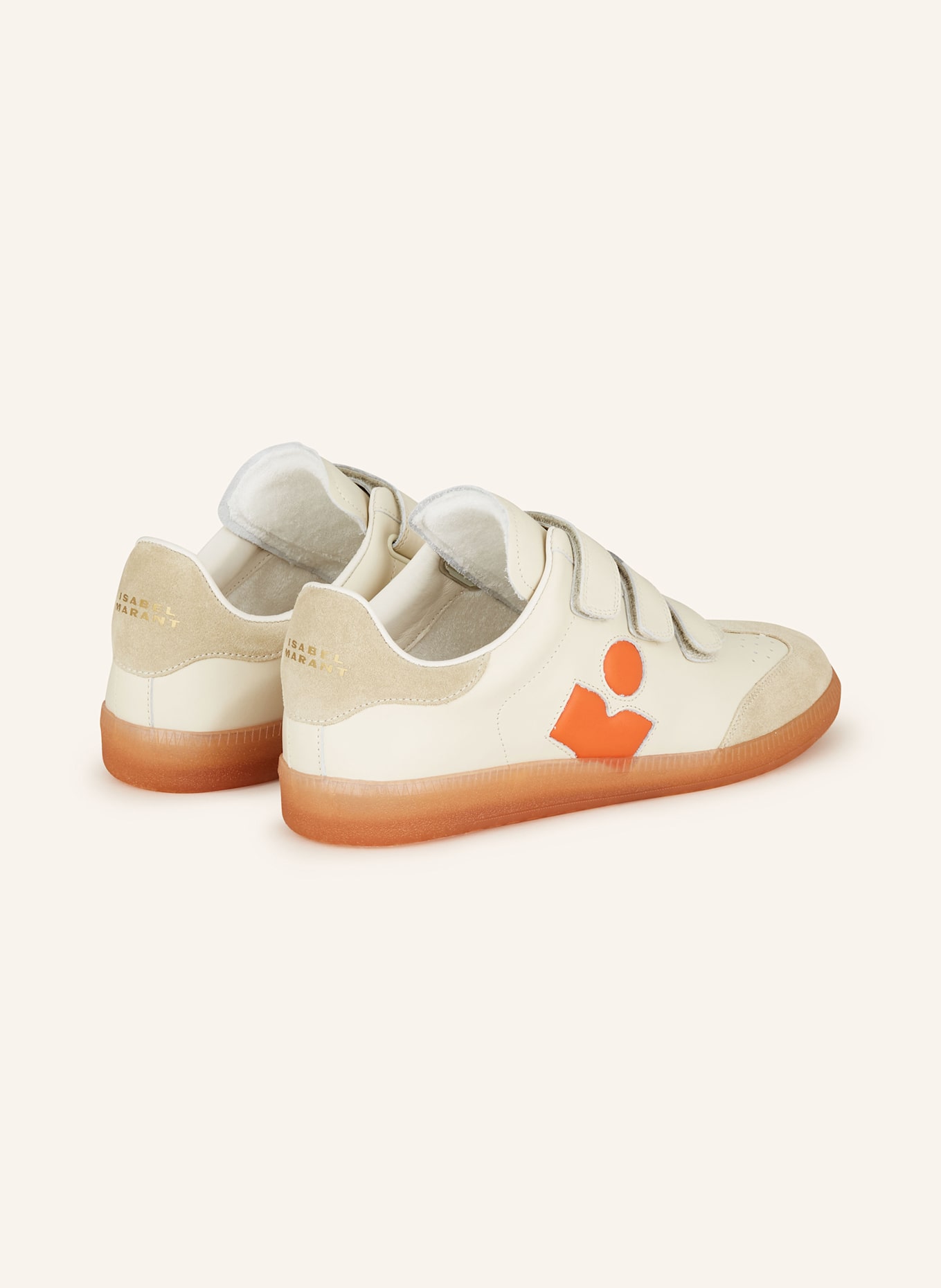 ISABEL MARANT Sneaker BETH: ECRU/ BEIGE/ ORANGE