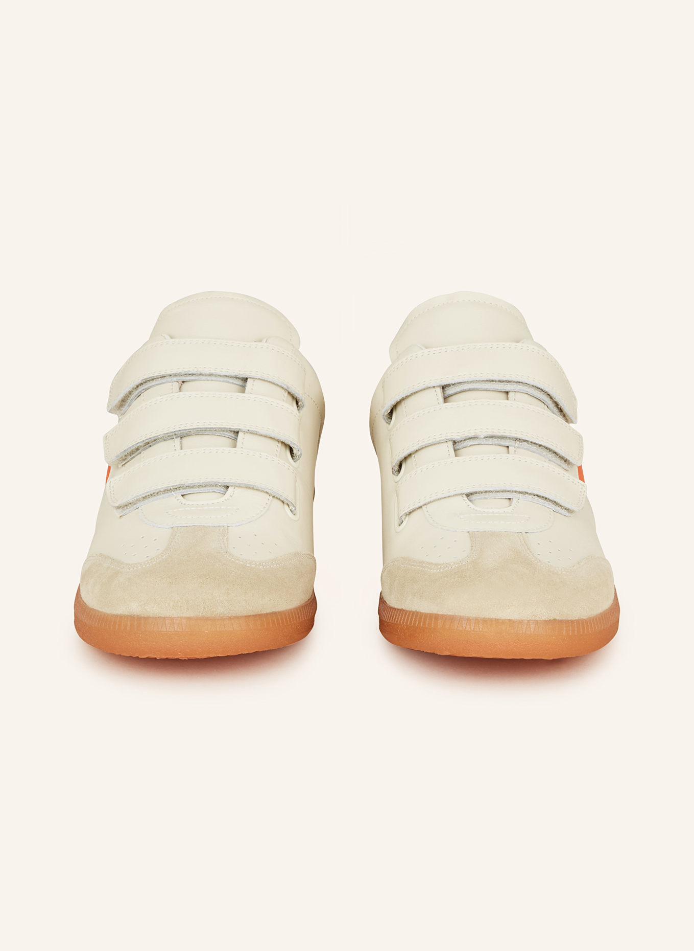 ISABEL MARANT Sneaker BETH: ECRU/ BEIGE/ ORANGE