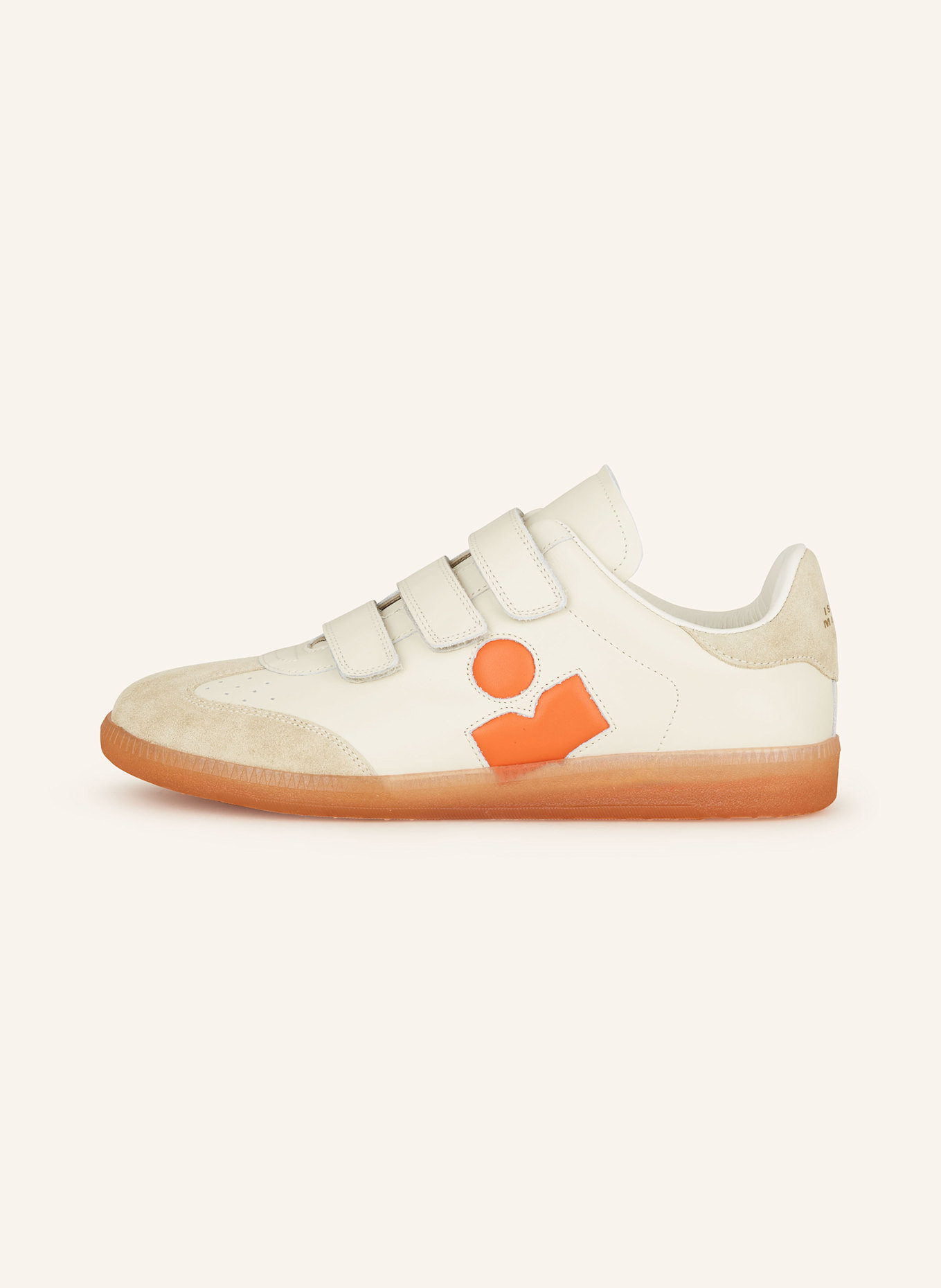 ISABEL MARANT Sneaker BETH: ECRU/ BEIGE/ ORANGE