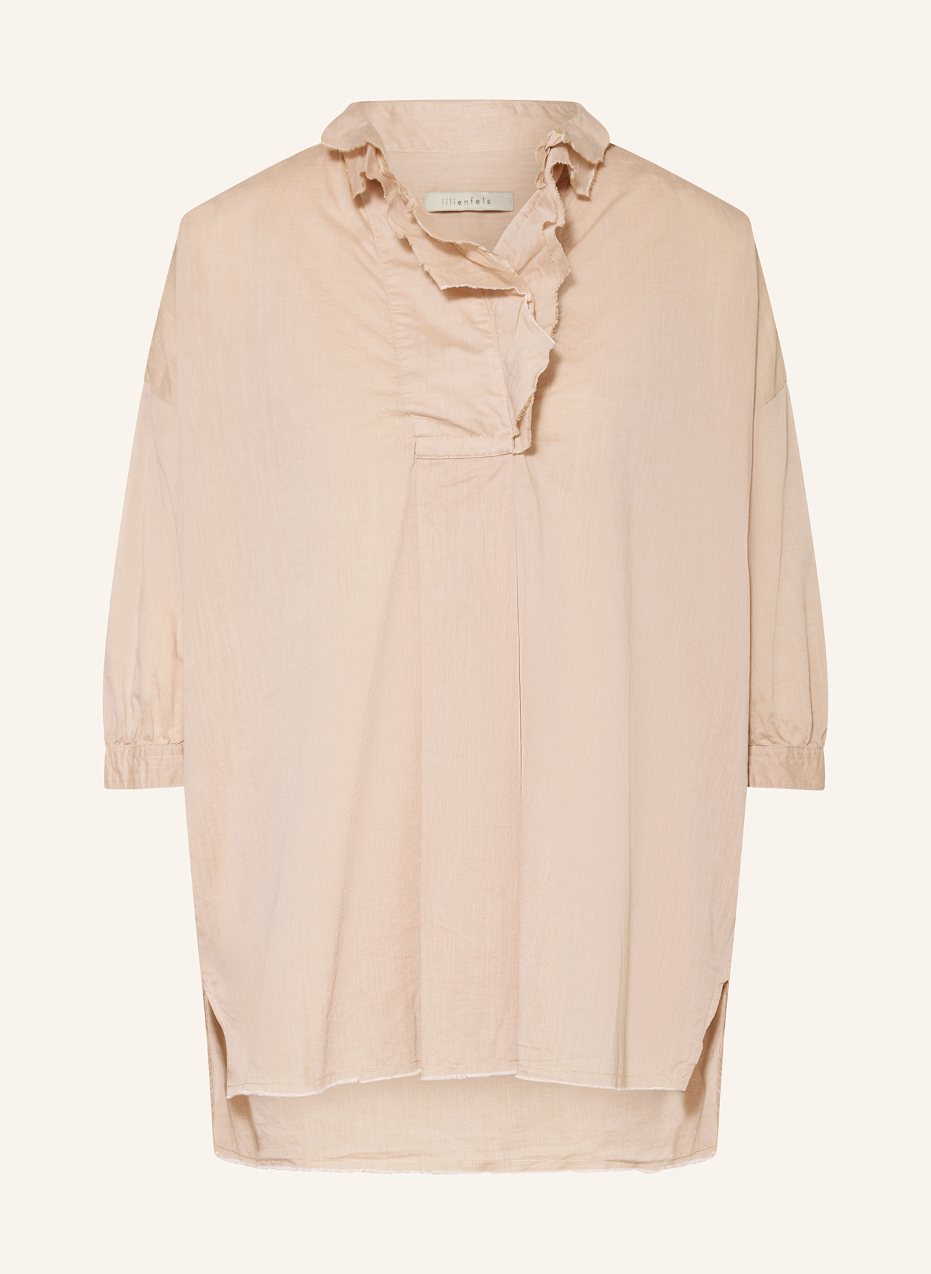 lilienfels Bluzka z rękawem 3/4 i falbankami: BEŻOWY