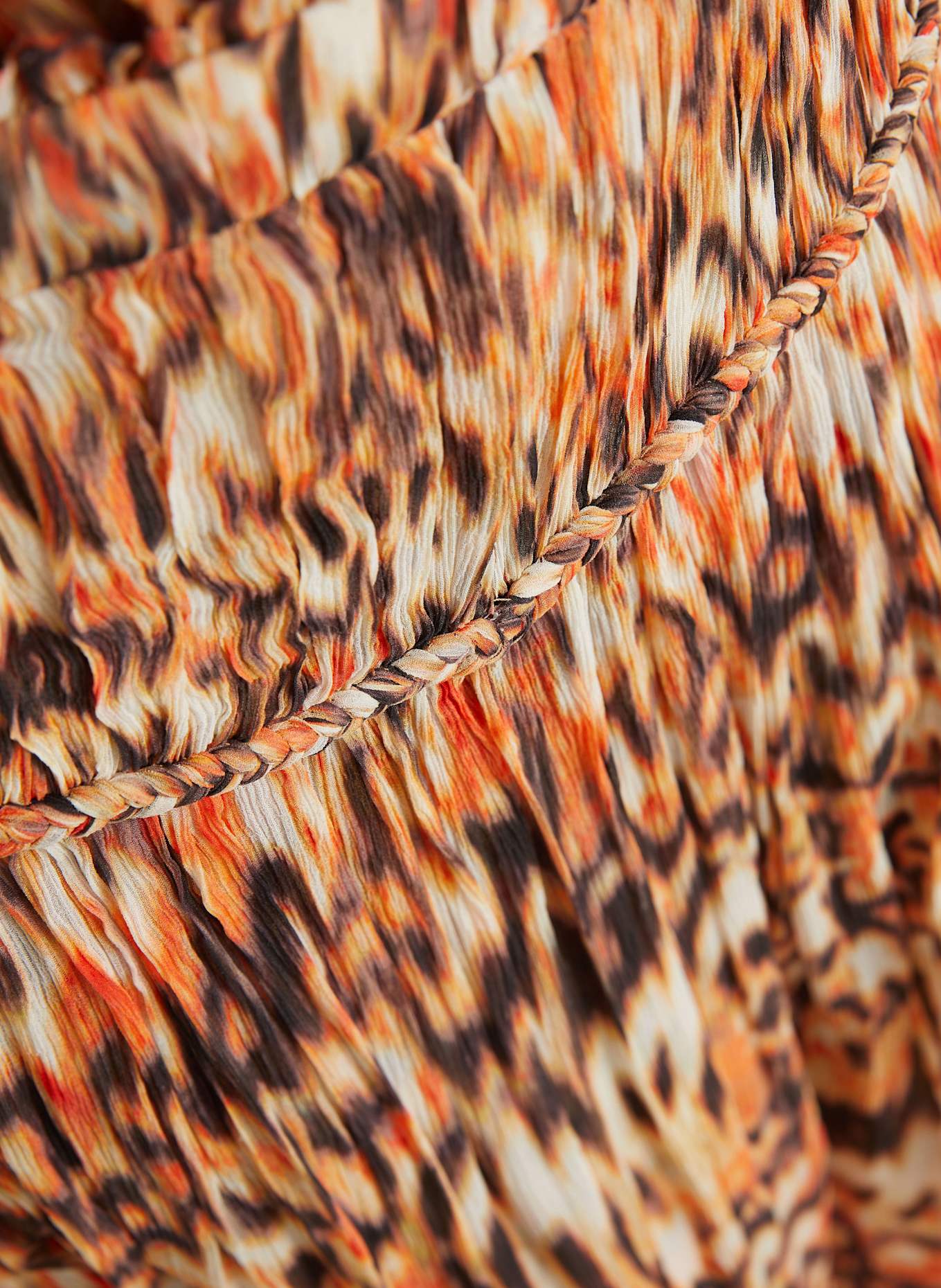 ISABEL MARANT Seidenrock ROLANDE: ORANGE/ SCHWARZ/ ECRU