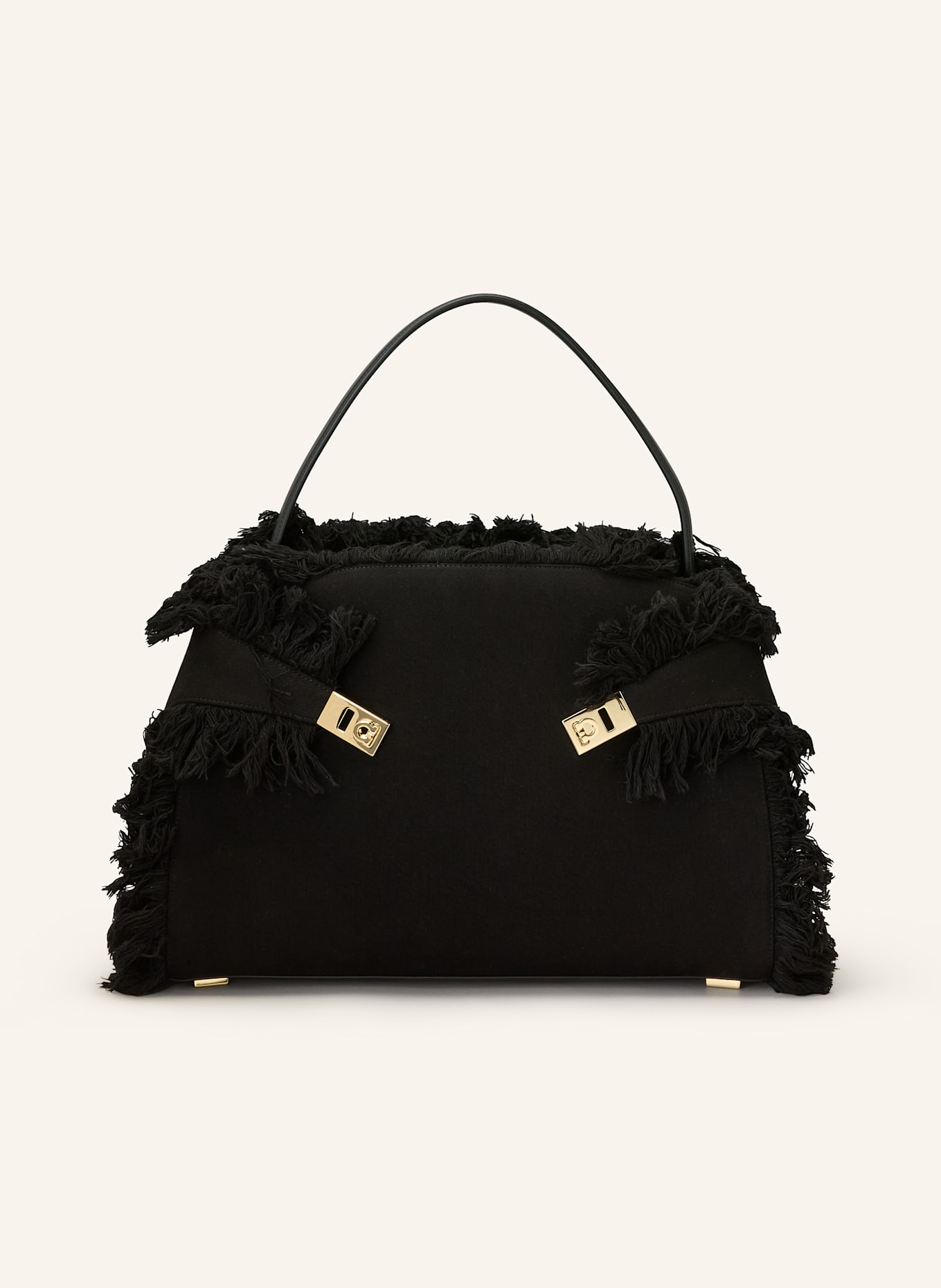 FERRAGAMO Handtasche HUG MEDIUM: SCHWARZ