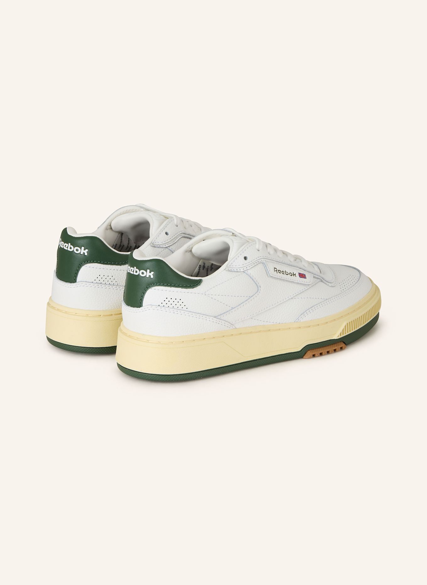 Reebok CLUB C LTD VINTAGE sneakers: WHITE/ DARK GREEN/ ECRU