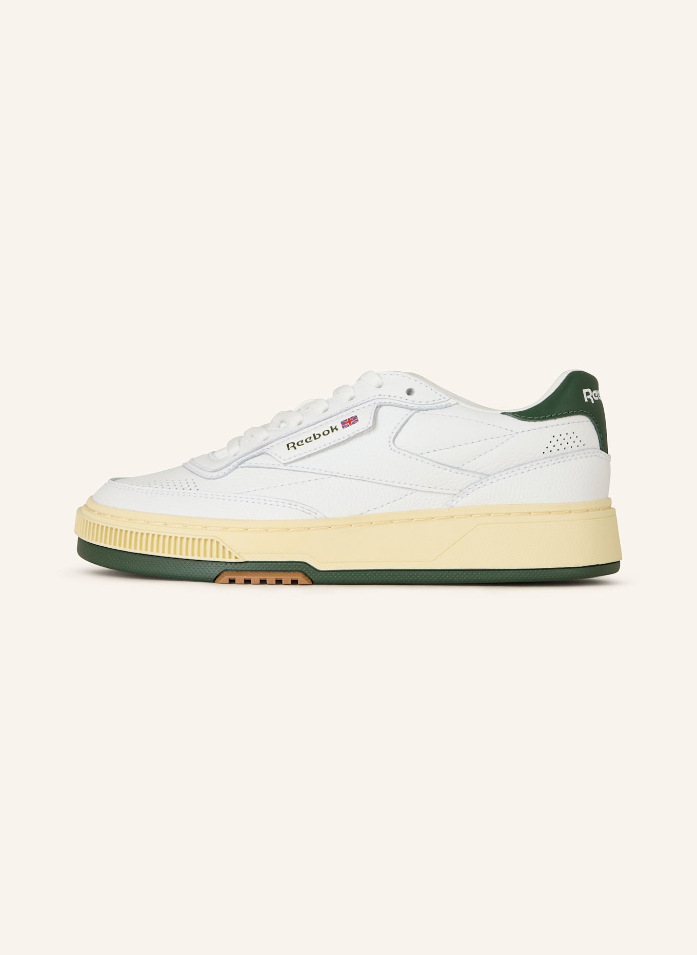 Reebok CLUB C LTD VINTAGE sneakers: WHITE/ DARK GREEN/ ECRU
