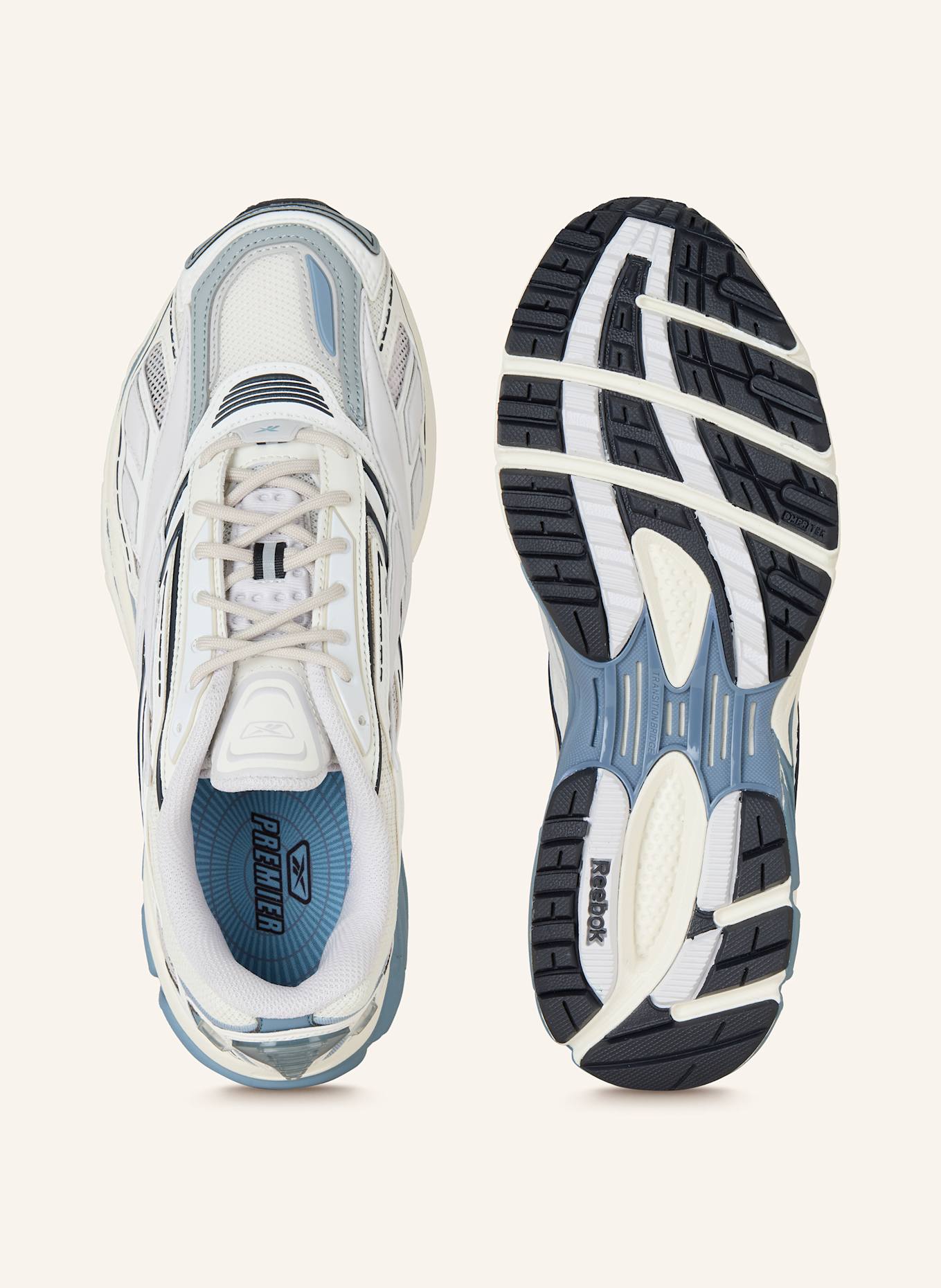 Reebok PREMIER ROAD ULTRA sneakers: WHITE/ BLUE GRAY