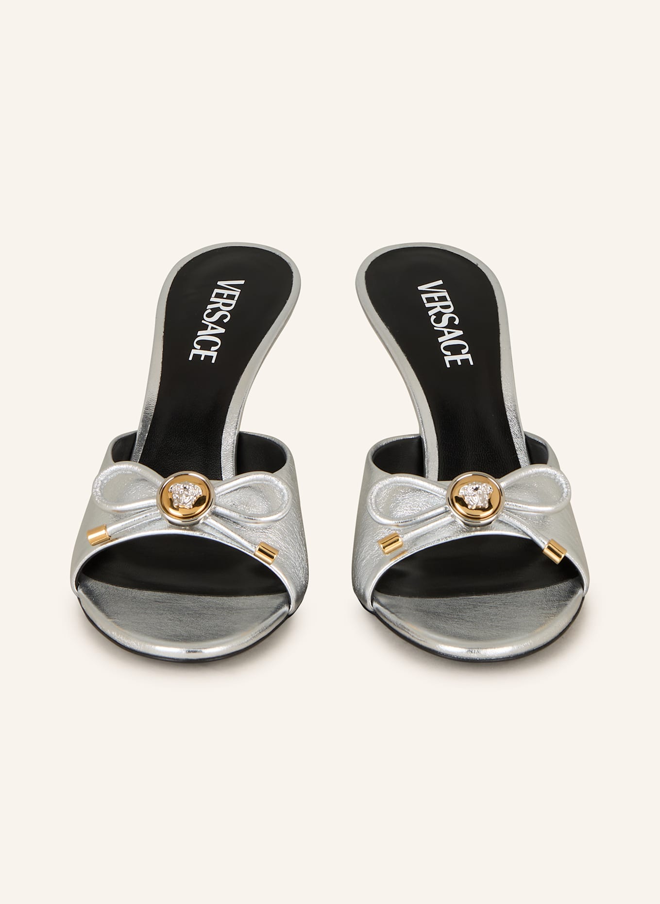 VERSACE Mules: SILBER