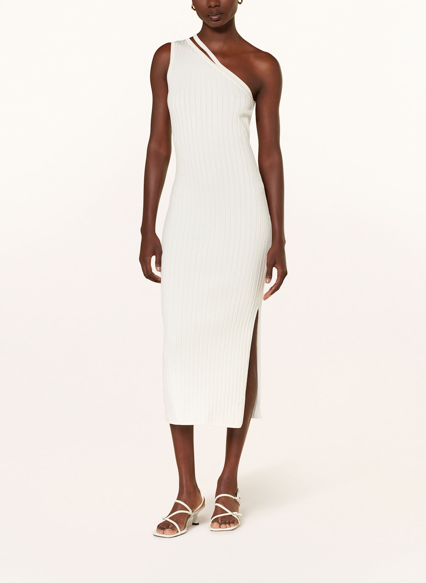 HUGO Strickkleid SEPINTY mit Cut-out: ECRU