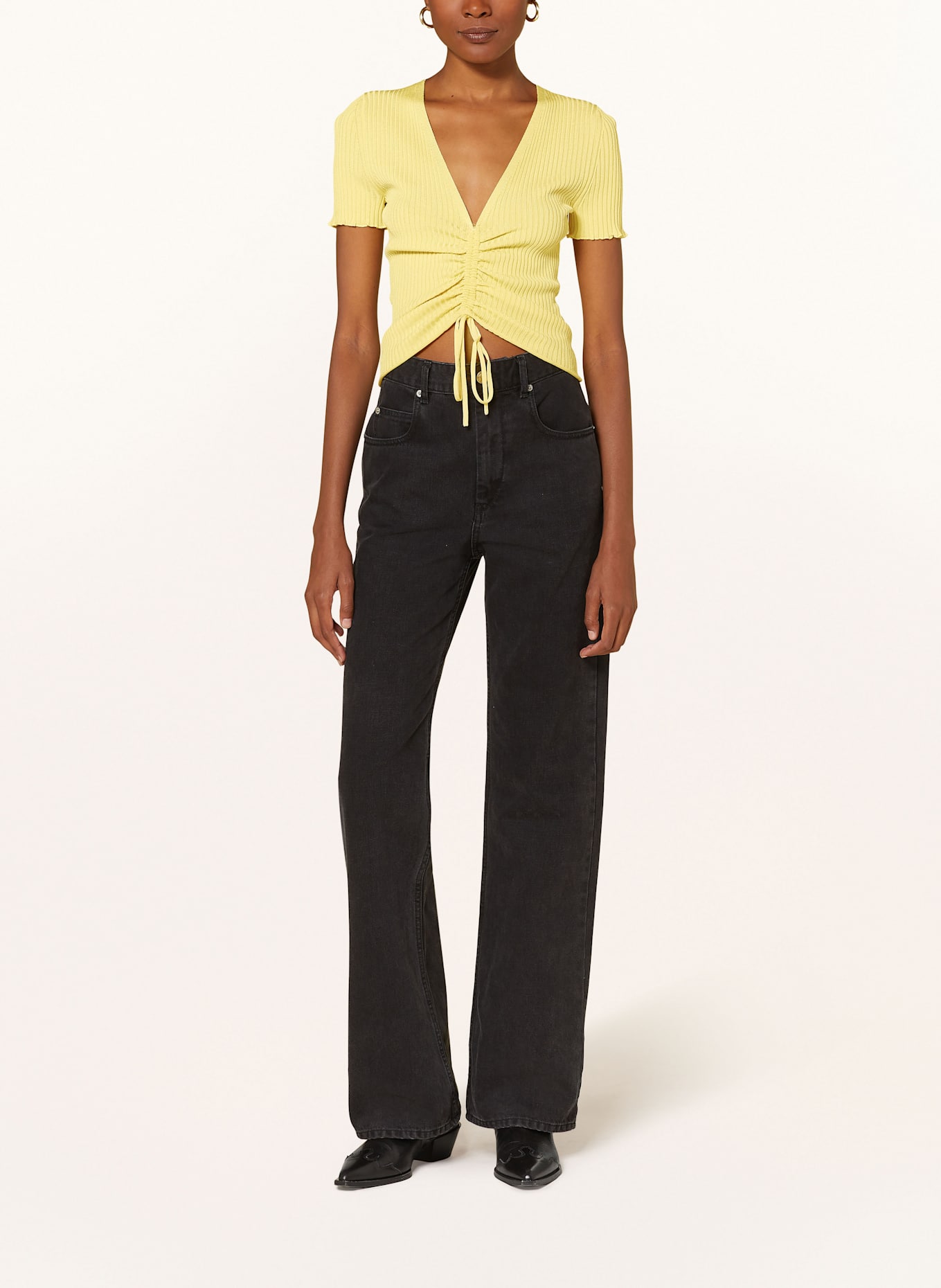 HUGO Knit shirt SLISERA: YELLOW