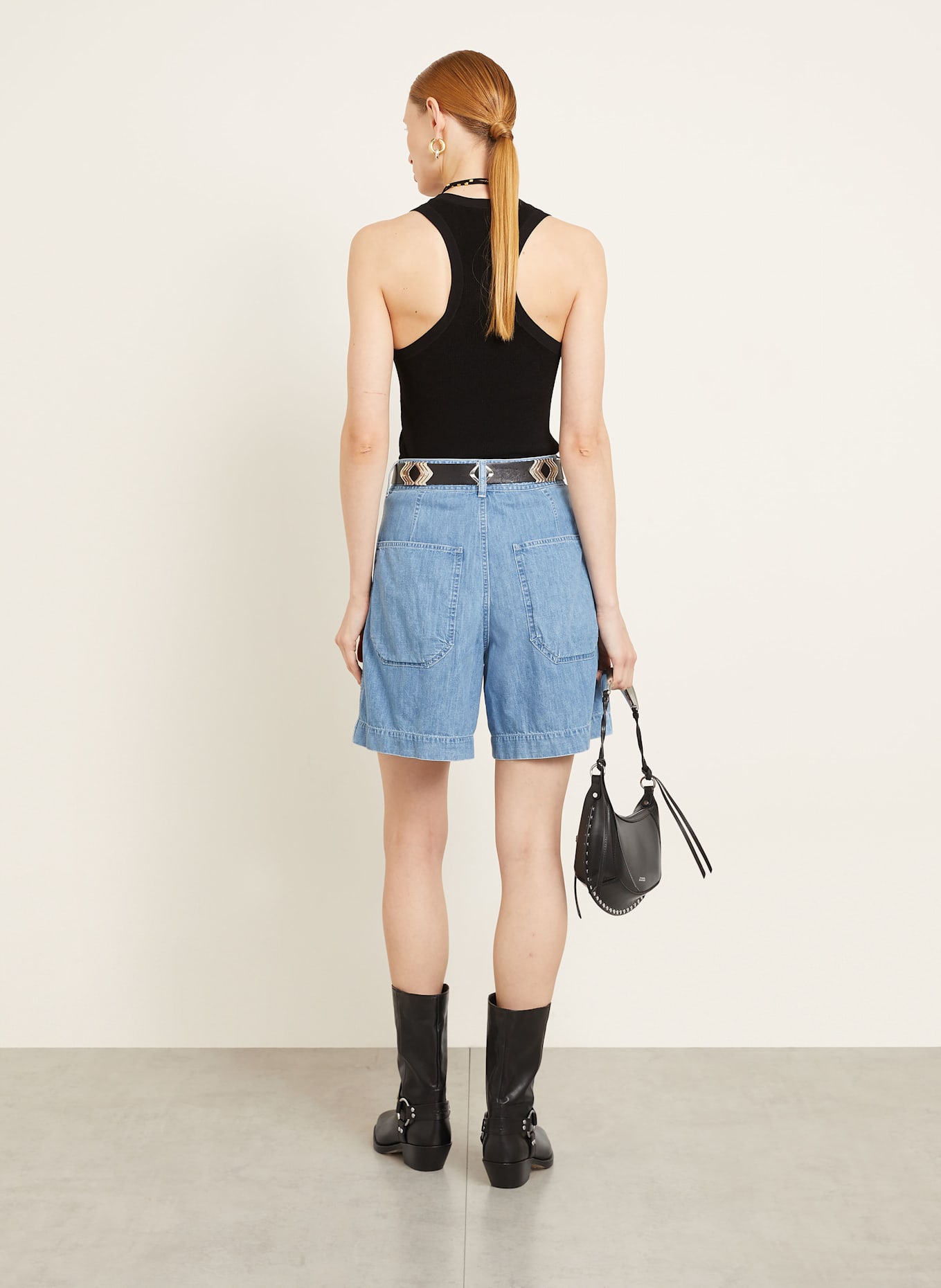 ISABEL MARANT Jeansshorts INGRID mit Rüschen: 30LU LIGHT BLUE
