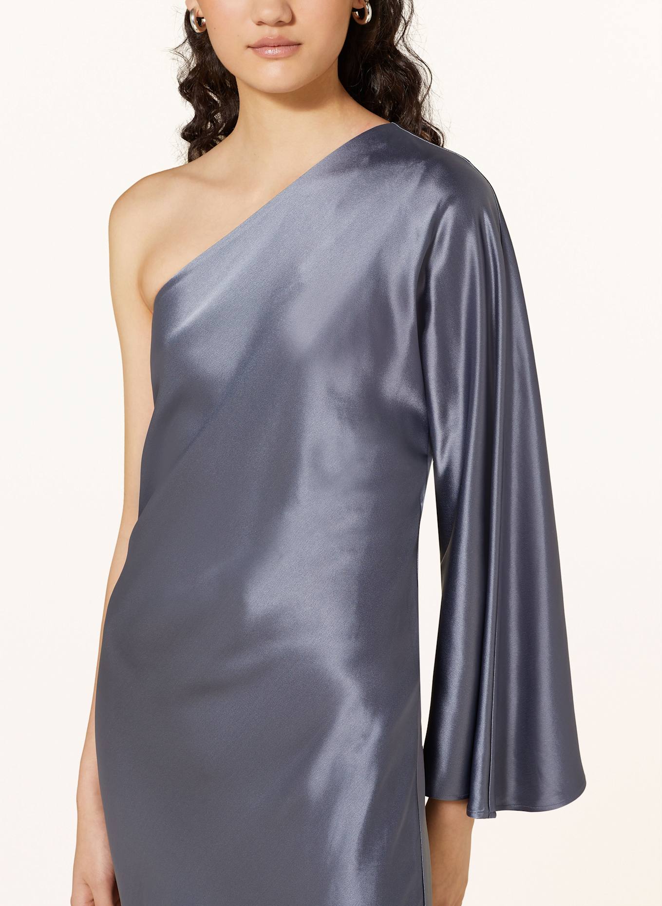 BY MALENE BIRGER One-Shoulder-Kleid AVILAS aus Satin: BLAU