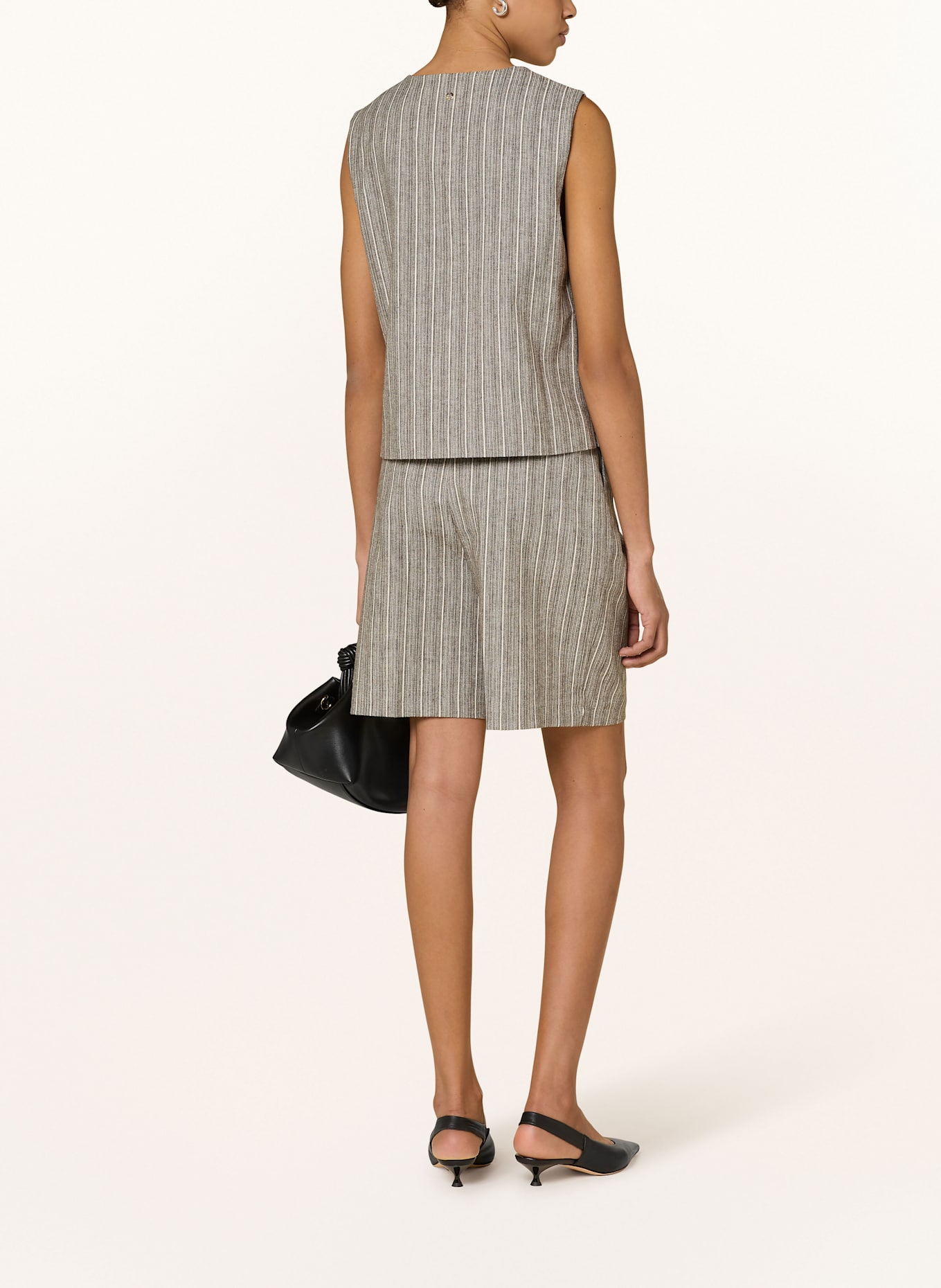 MOS MOSH Bermudy MMLUNA: ŠEDÁ / BÍLÁ