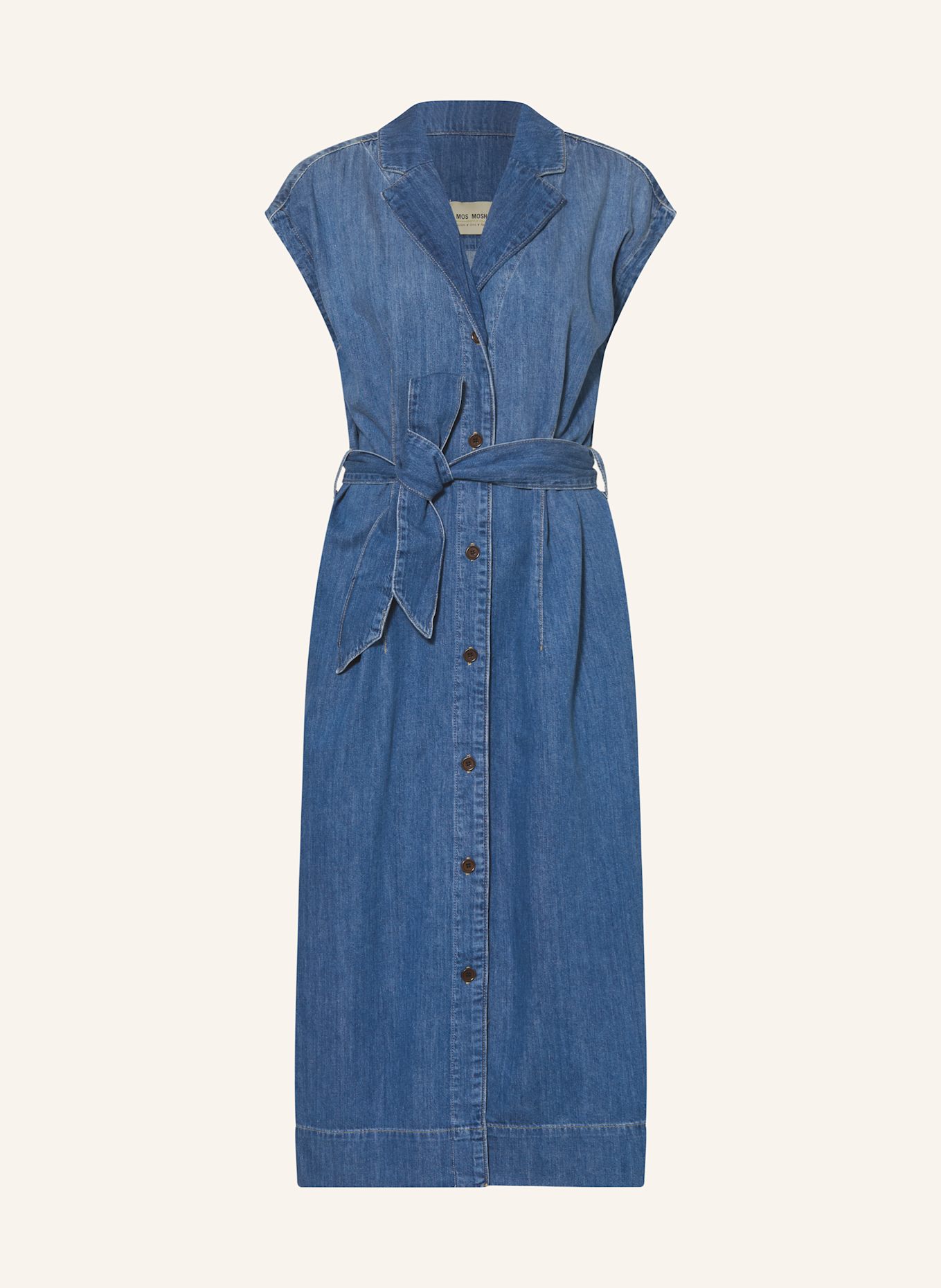 MOS MOSH Kleid MMPITTI NALIN in Jeansoptik: DUNKELBLAU/ BEIGE
