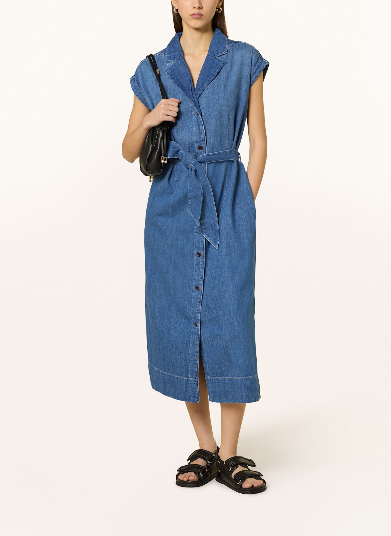 MOS MOSH Kleid MMPITTI NALIN in Jeansoptik: DUNKELBLAU/ BEIGE