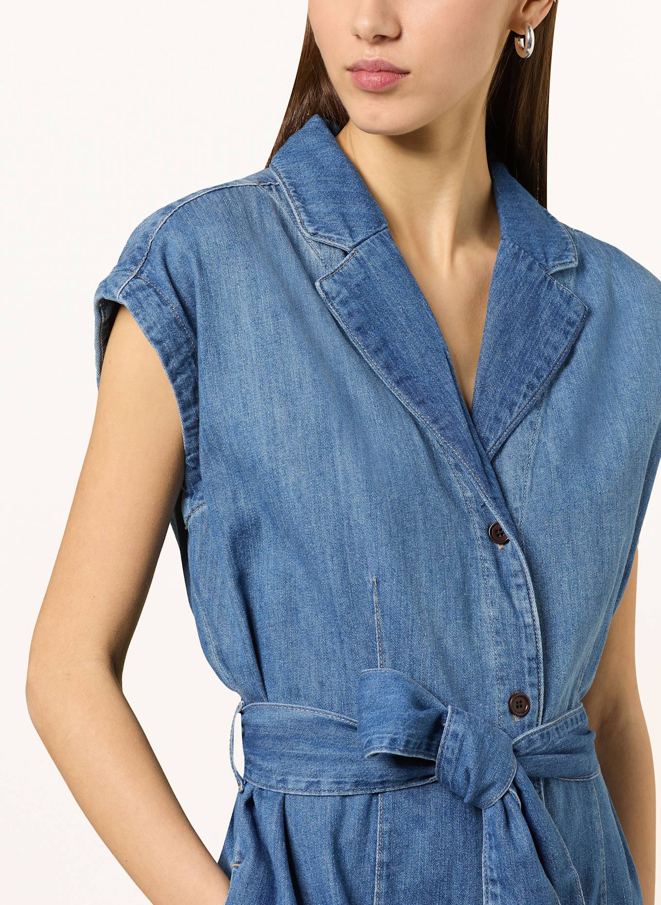 MOS MOSH Kleid MMPITTI NALIN in Jeansoptik: DUNKELBLAU/ BEIGE