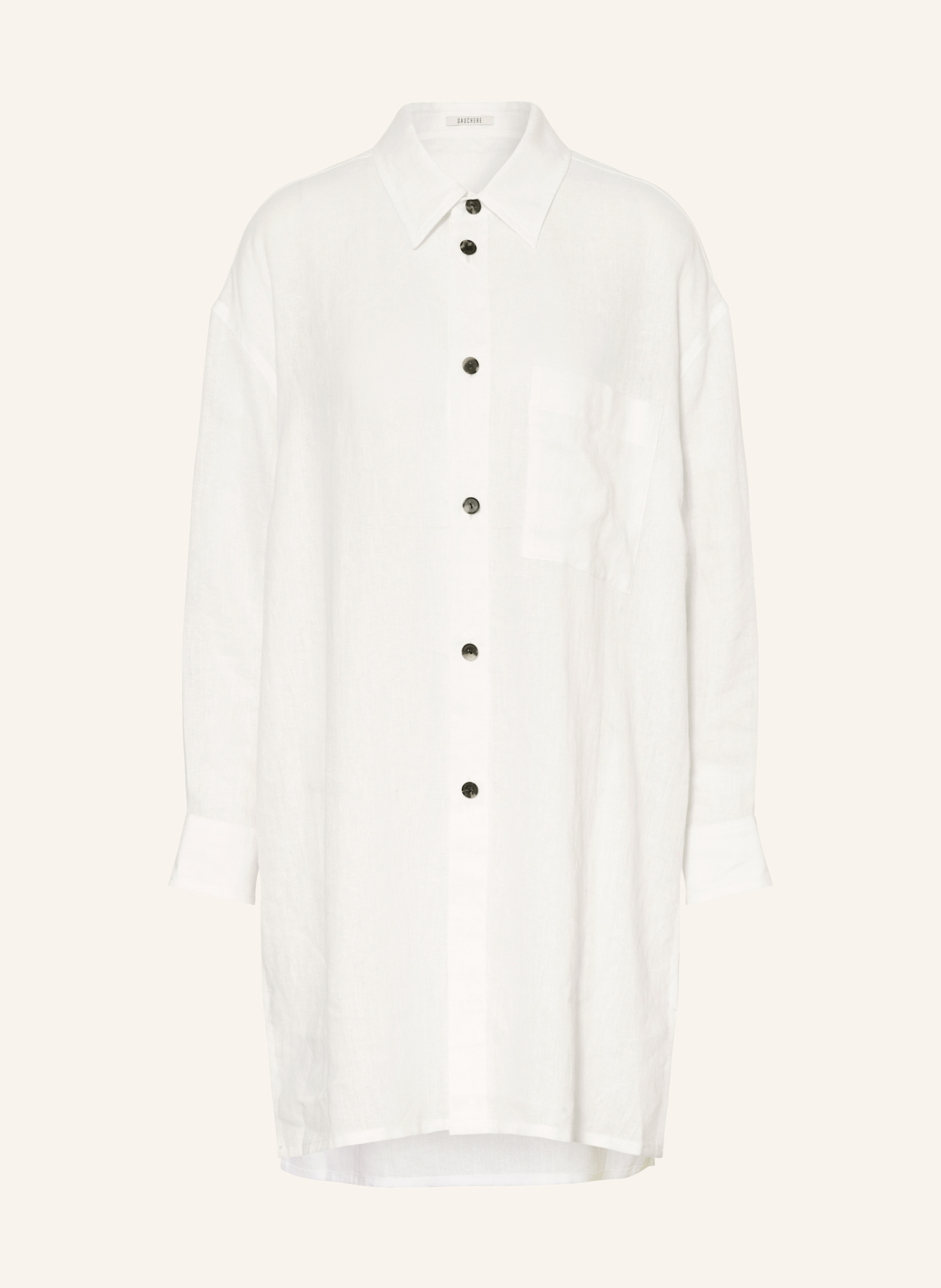 GAUCHERE Hemdbluse aus Leinen: WEISS