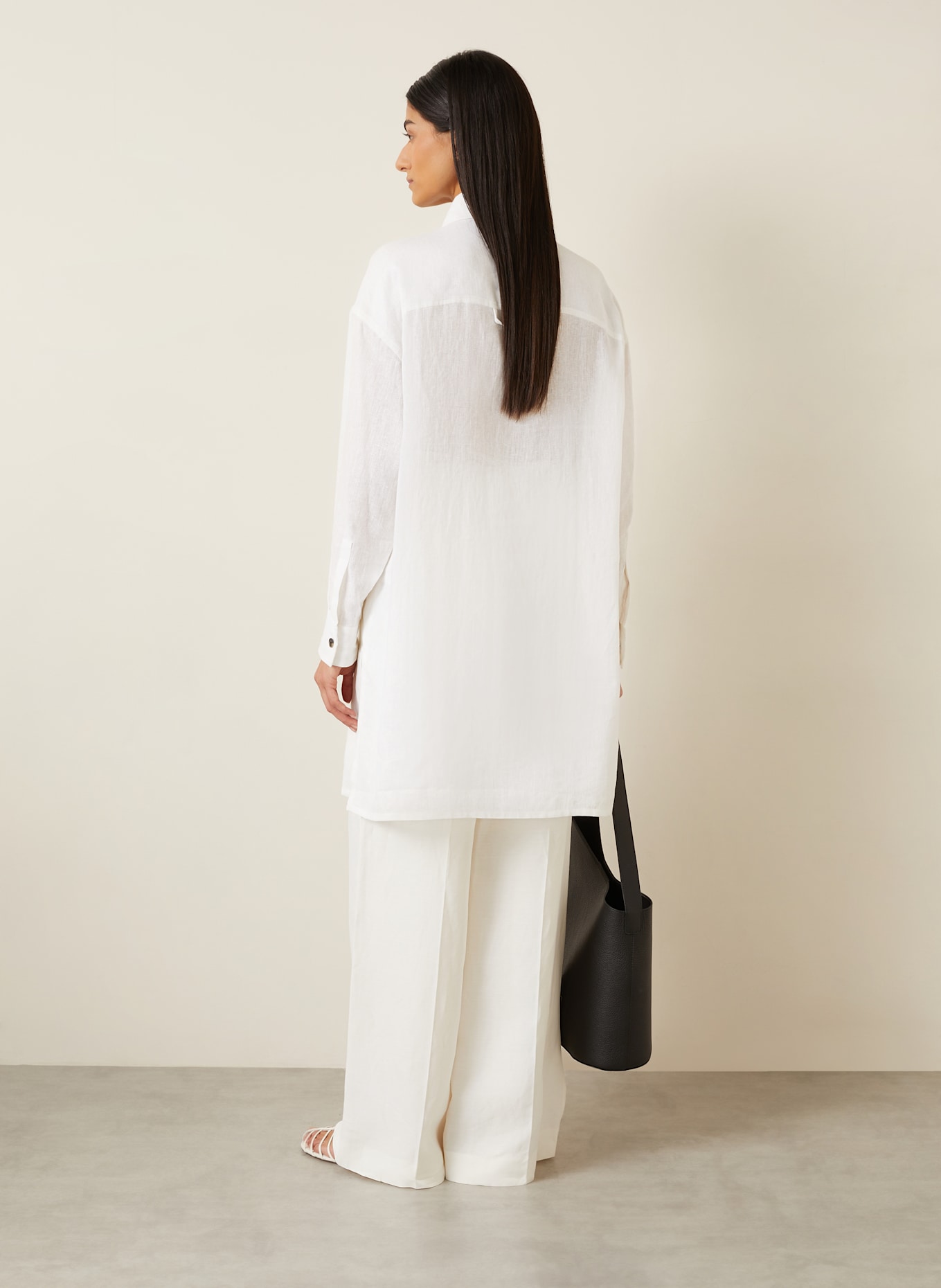 GAUCHERE Hemdbluse aus Leinen: WEISS