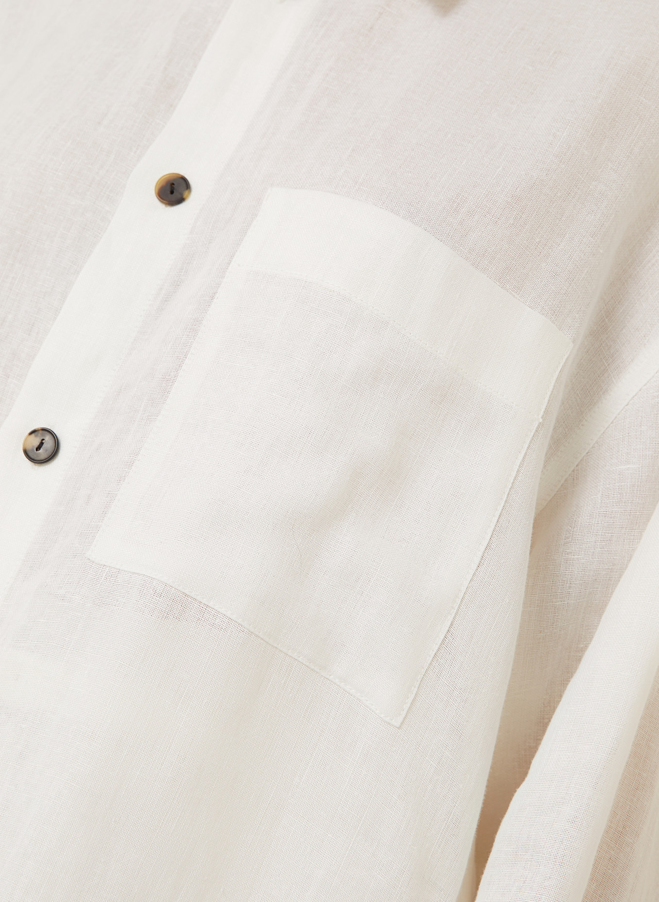 GAUCHERE Hemdbluse aus Leinen: WEISS