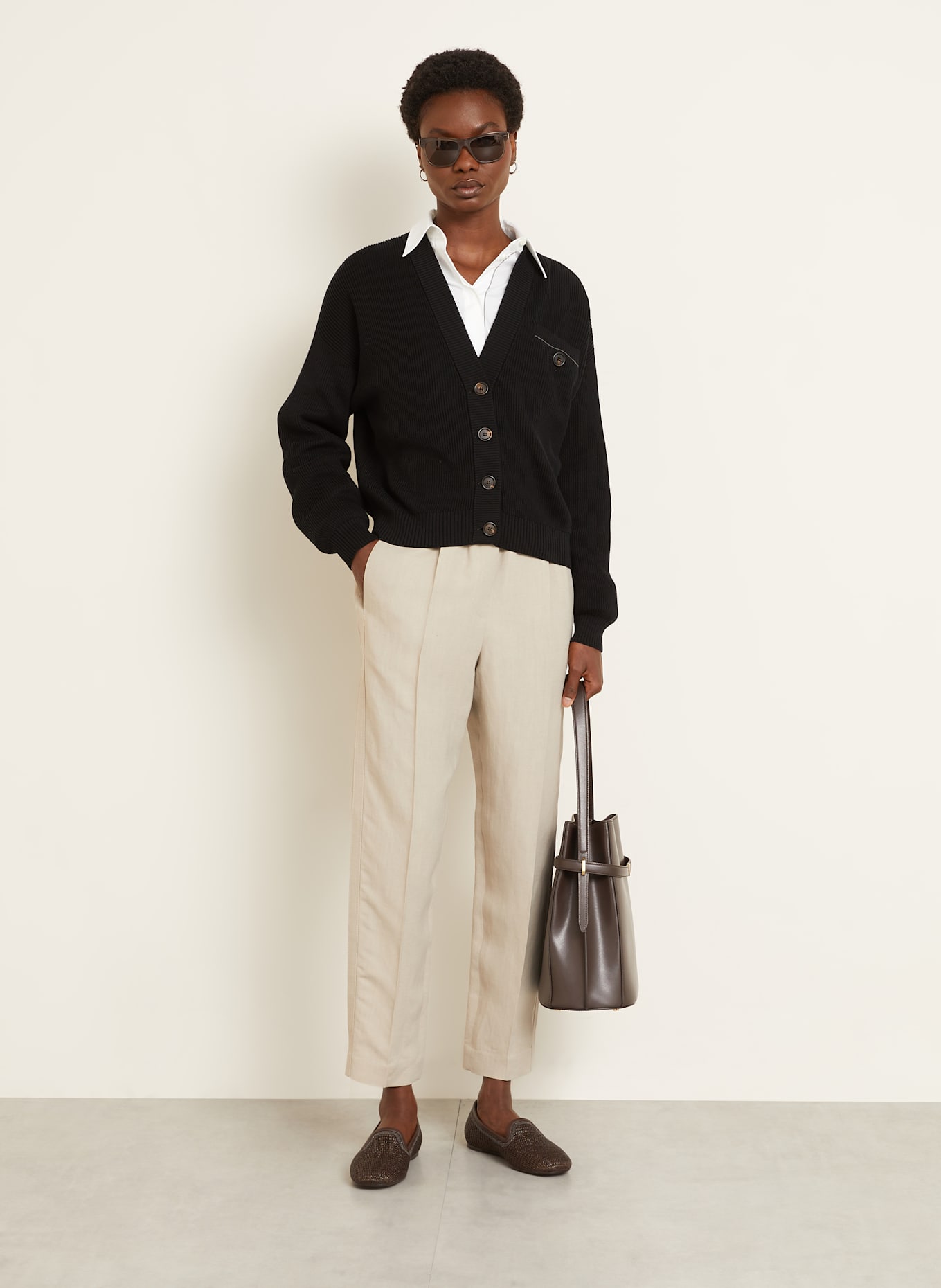 BRUNELLO CUCINELLI Strickjacke: SCHWARZ