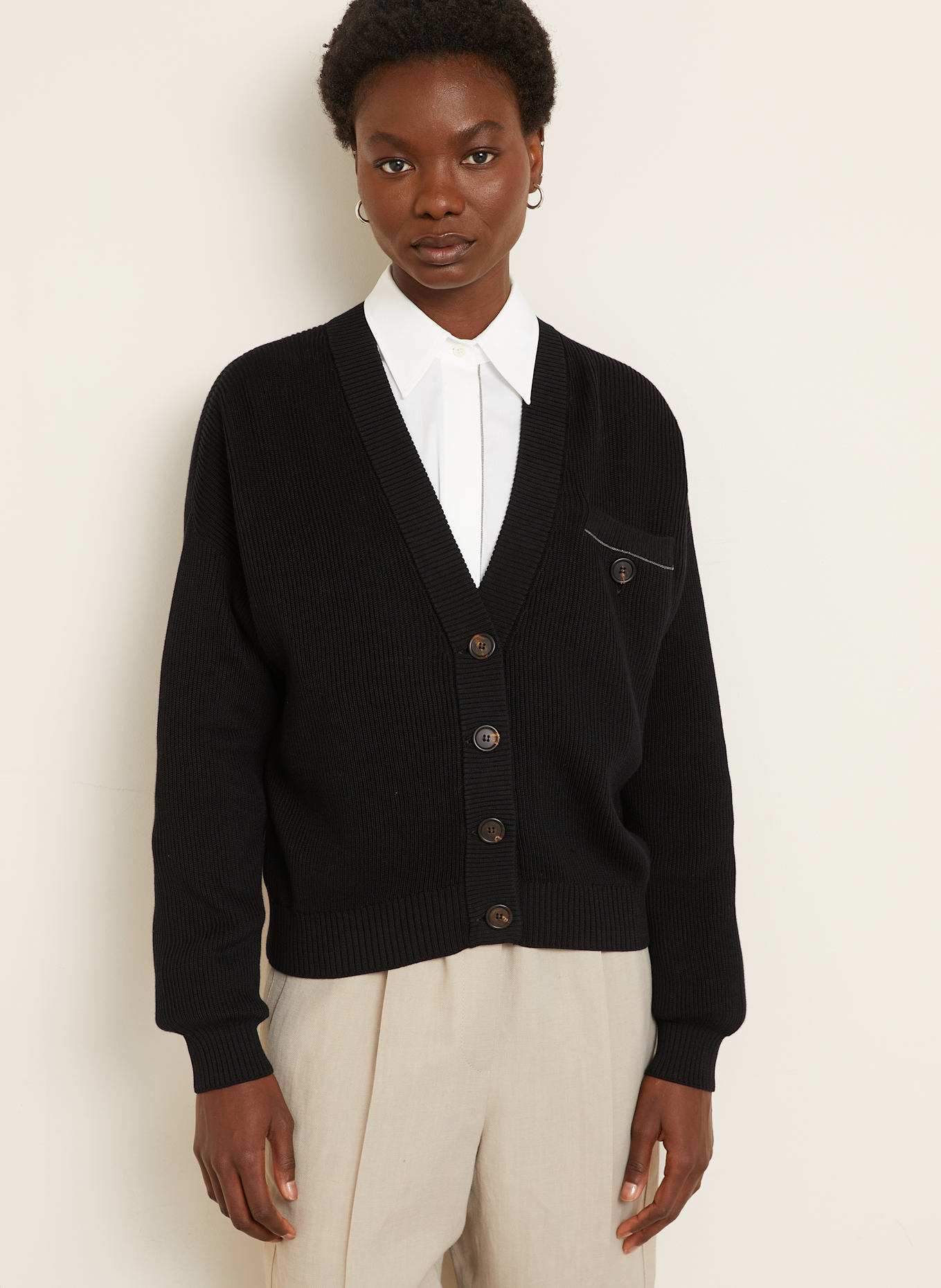 BRUNELLO CUCINELLI Strickjacke: SCHWARZ